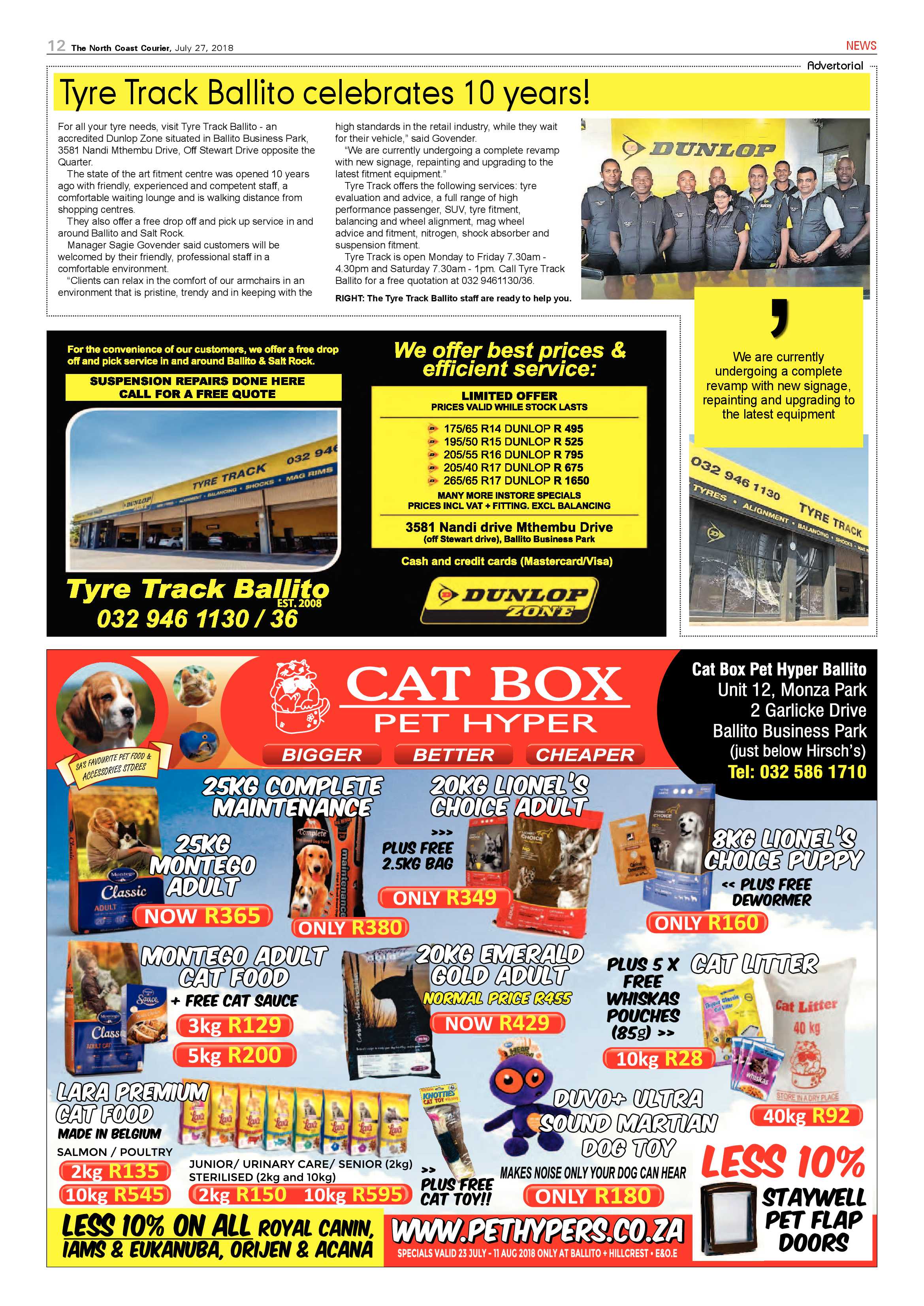 The North Coast Courier – 27 July 2018 page 12