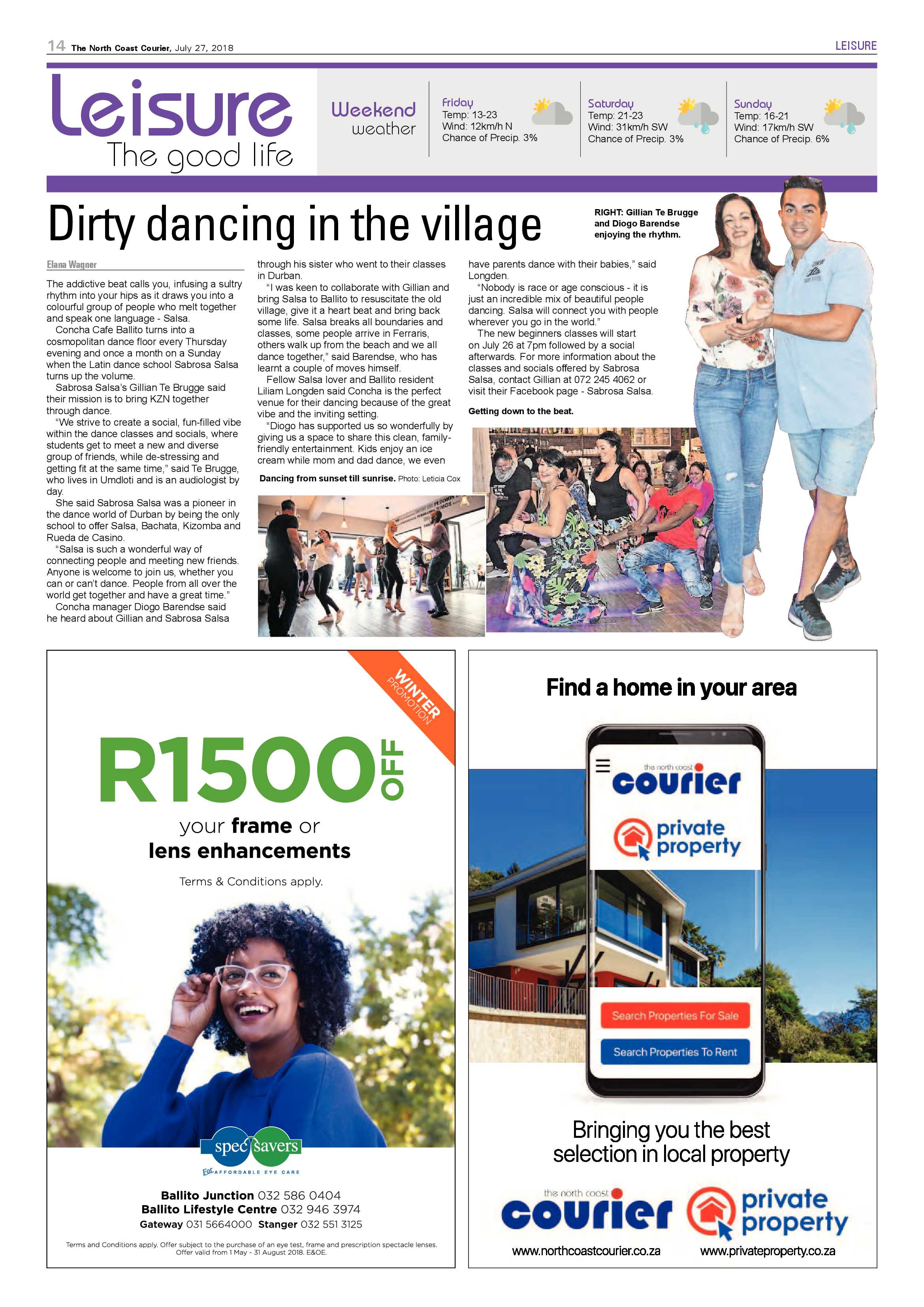 The North Coast Courier – 27 July 2018 page 14