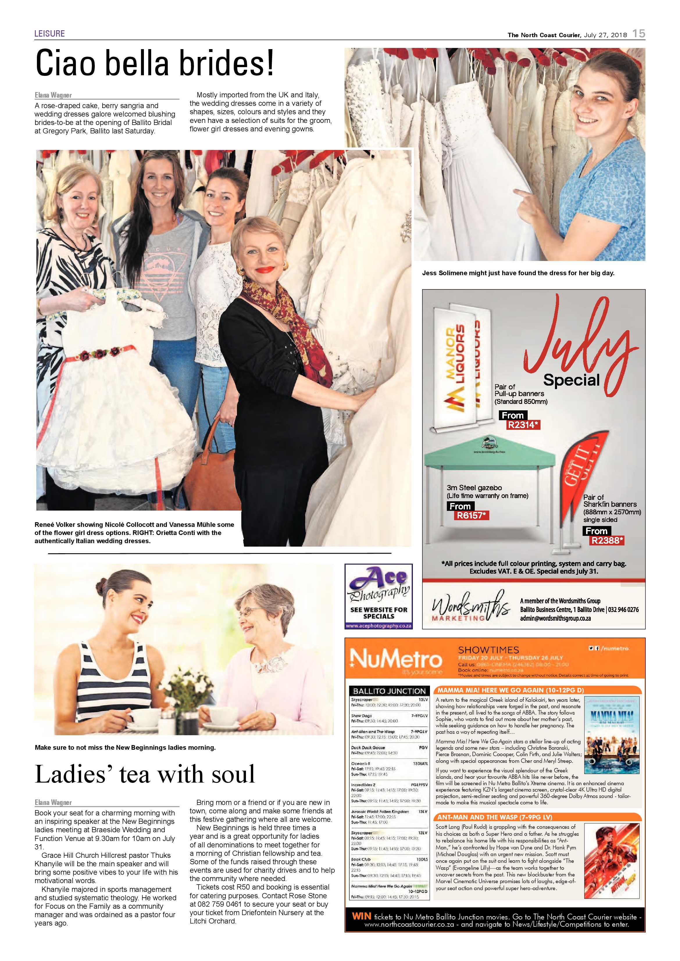 The North Coast Courier – 27 July 2018 page 15