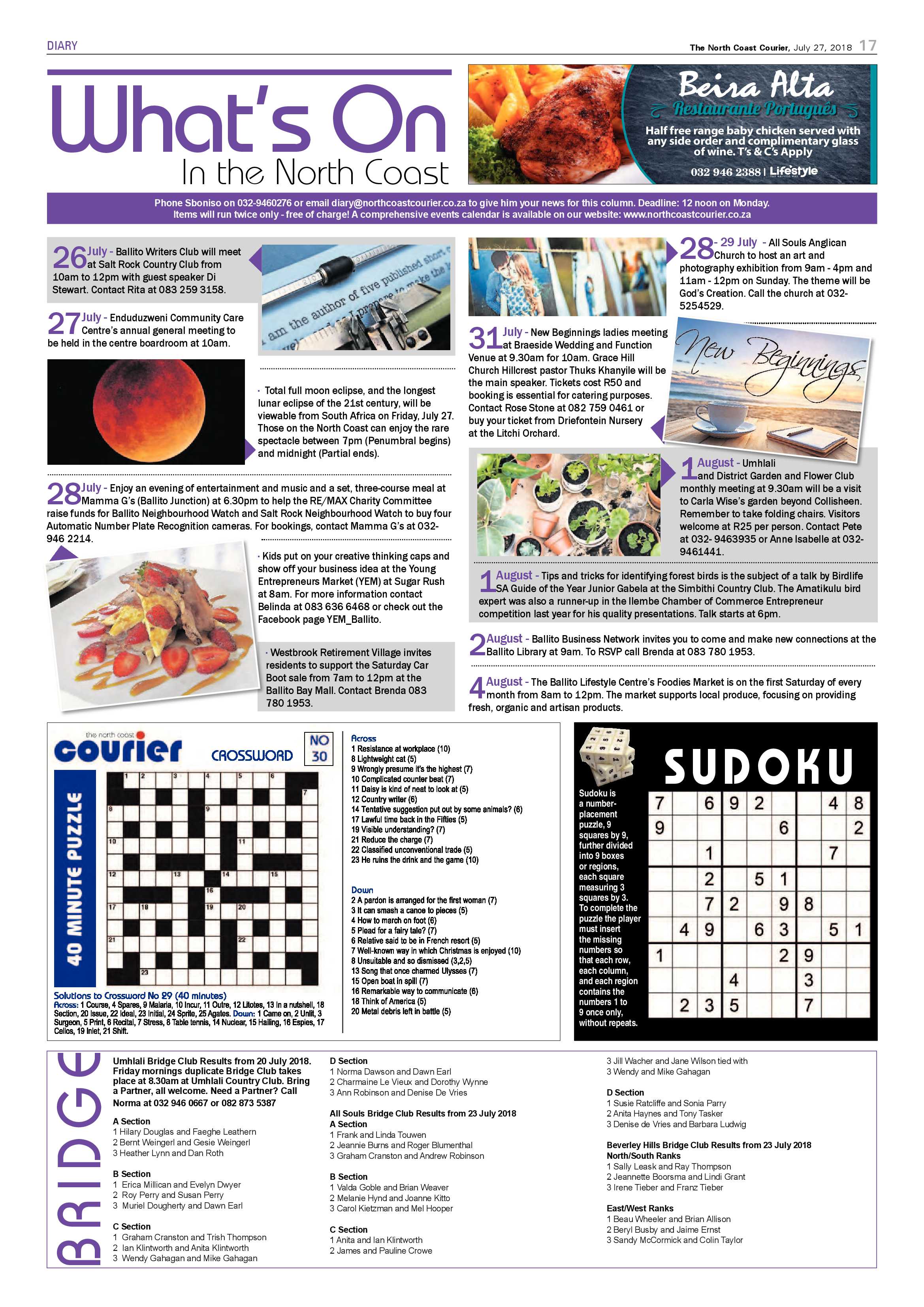 The North Coast Courier – 27 July 2018 page 17
