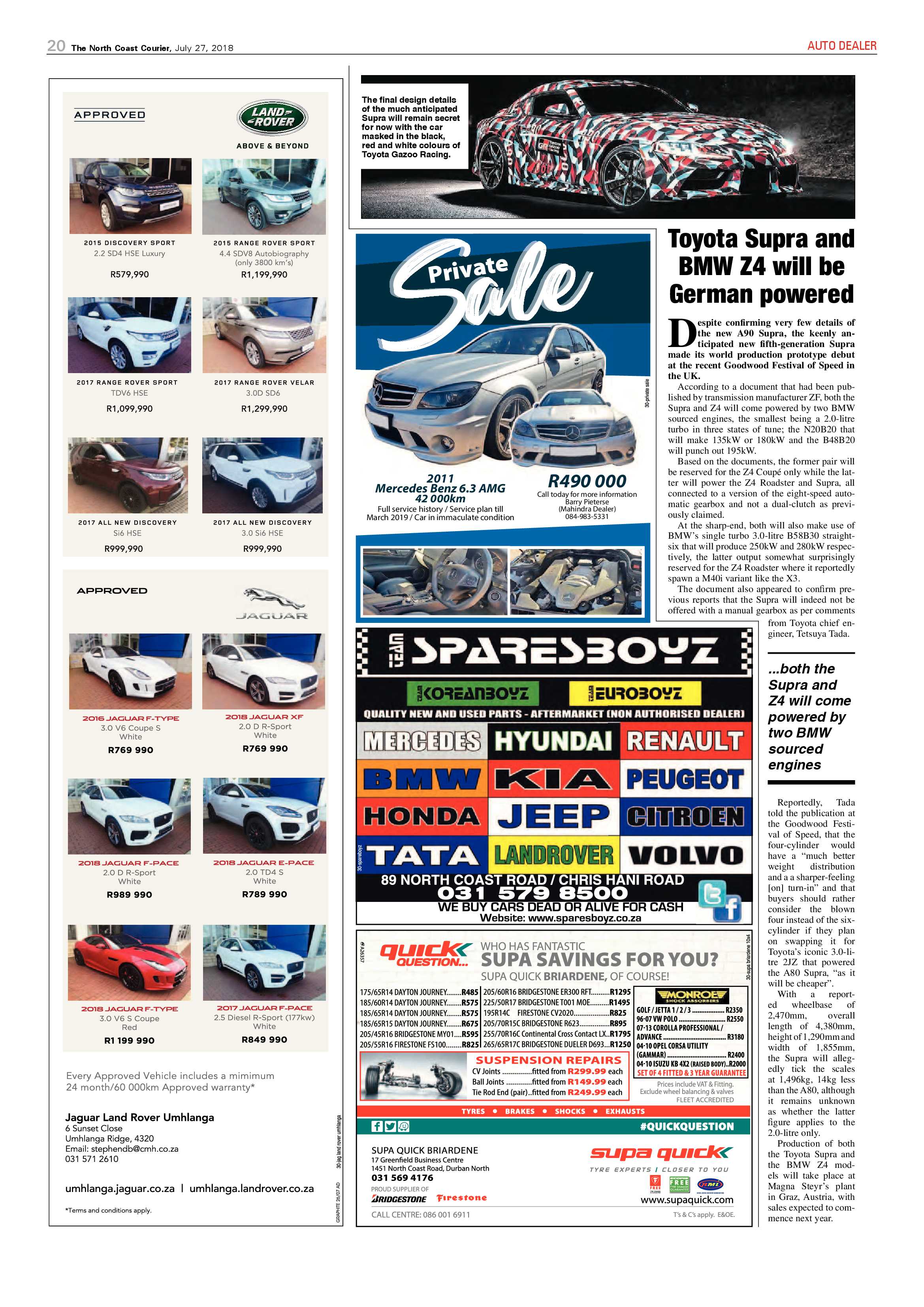 The North Coast Courier – 27 July 2018 page 20