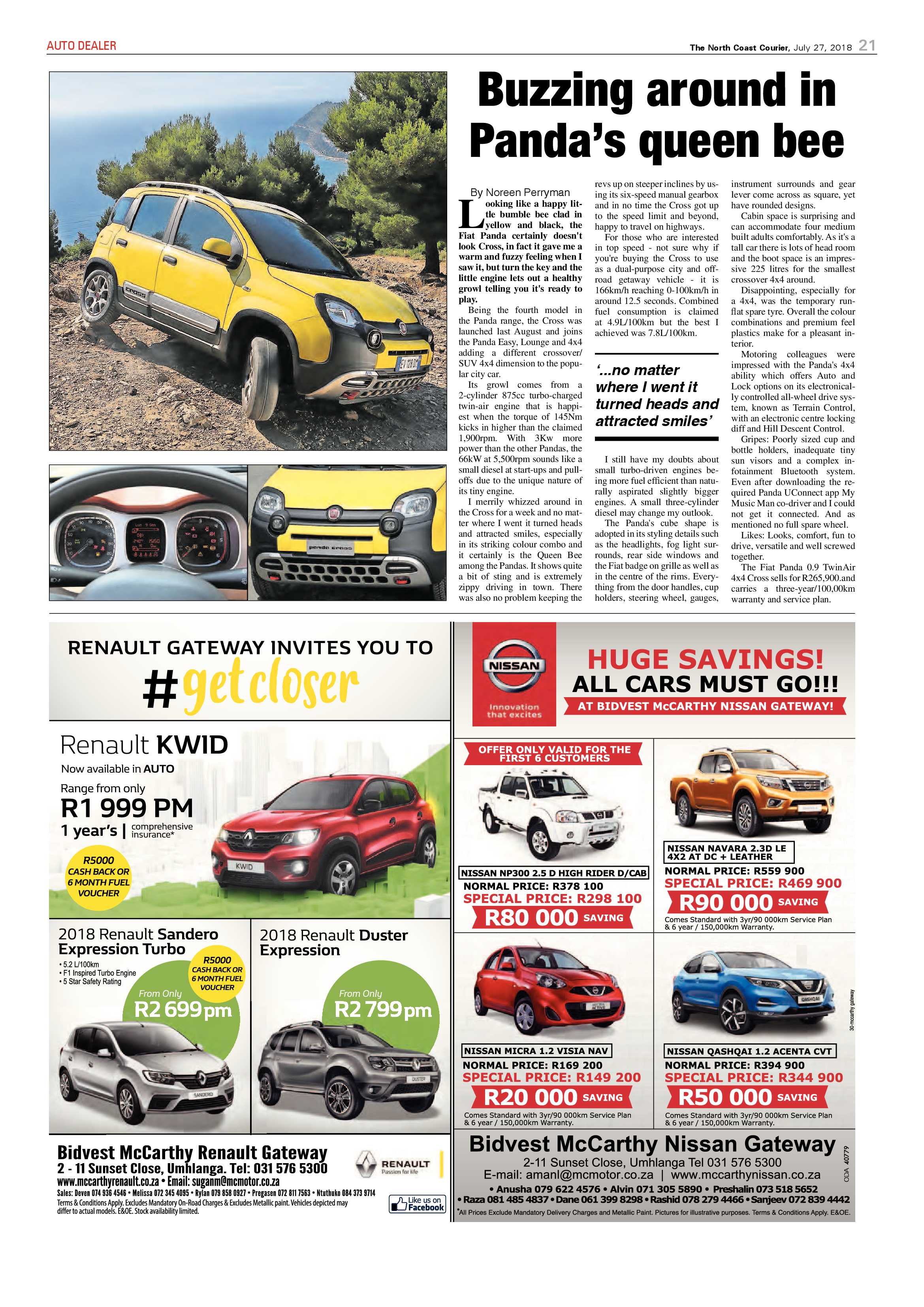 The North Coast Courier – 27 July 2018 page 21