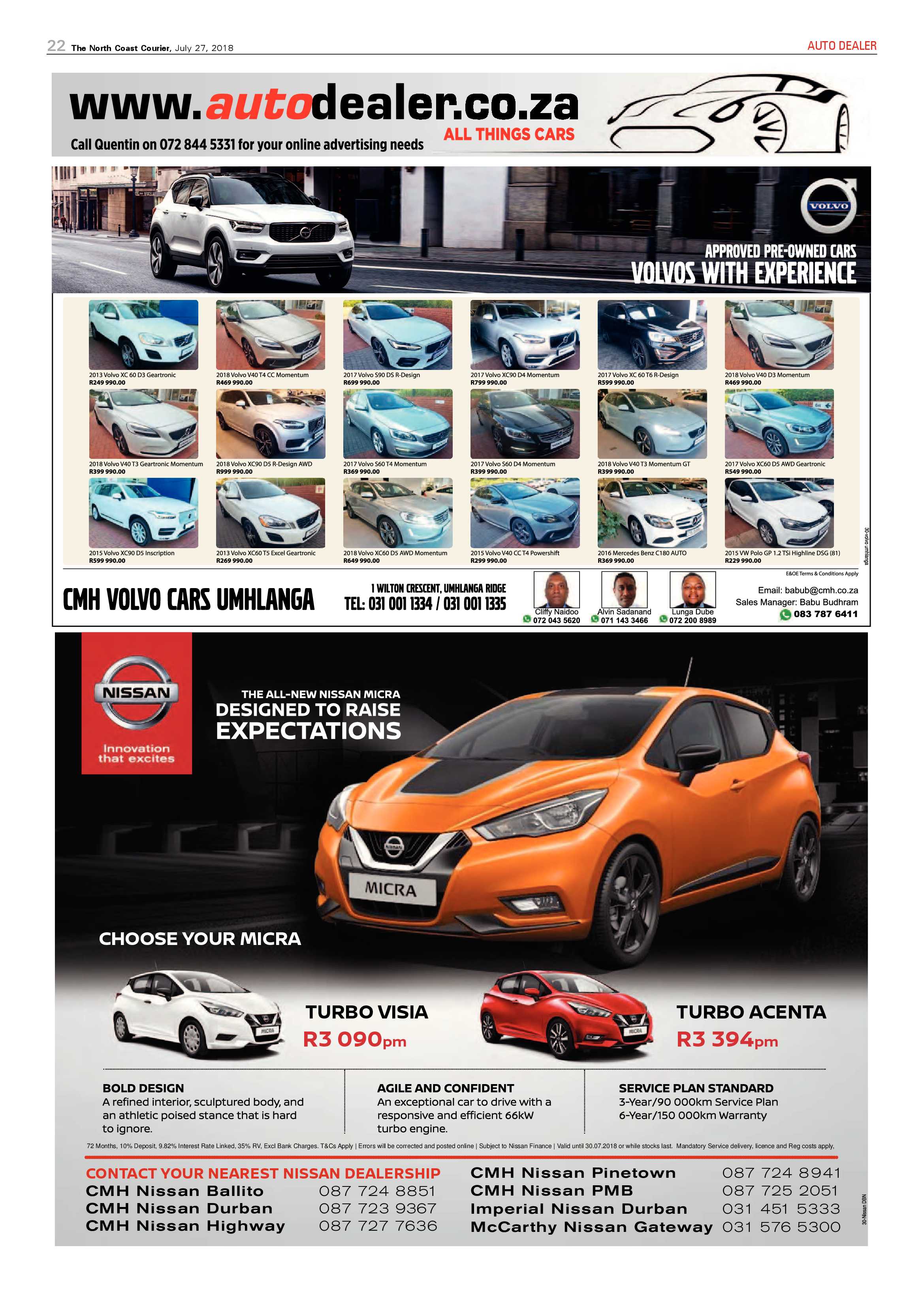 The North Coast Courier – 27 July 2018 page 22