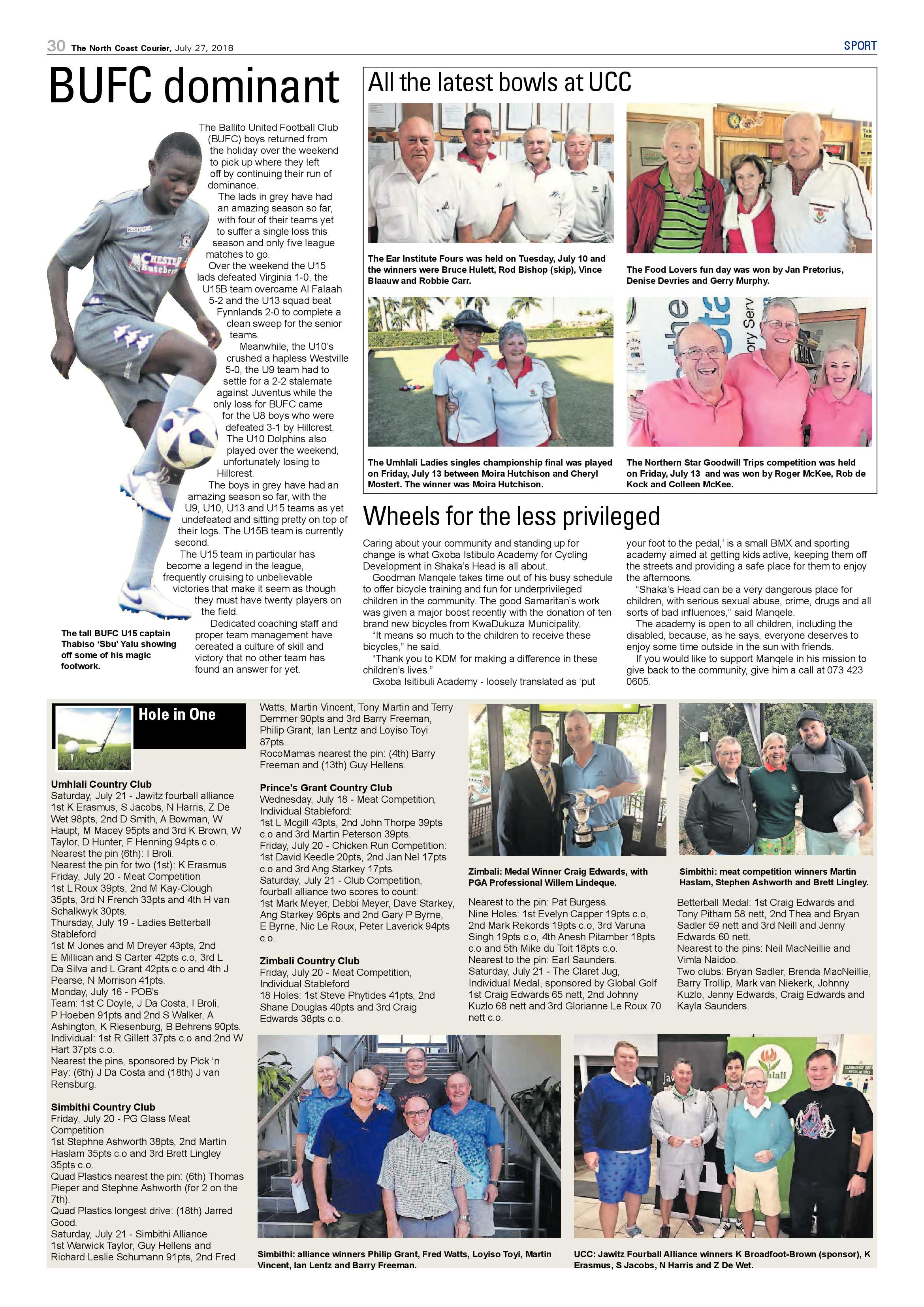 The North Coast Courier – 27 July 2018 page 30