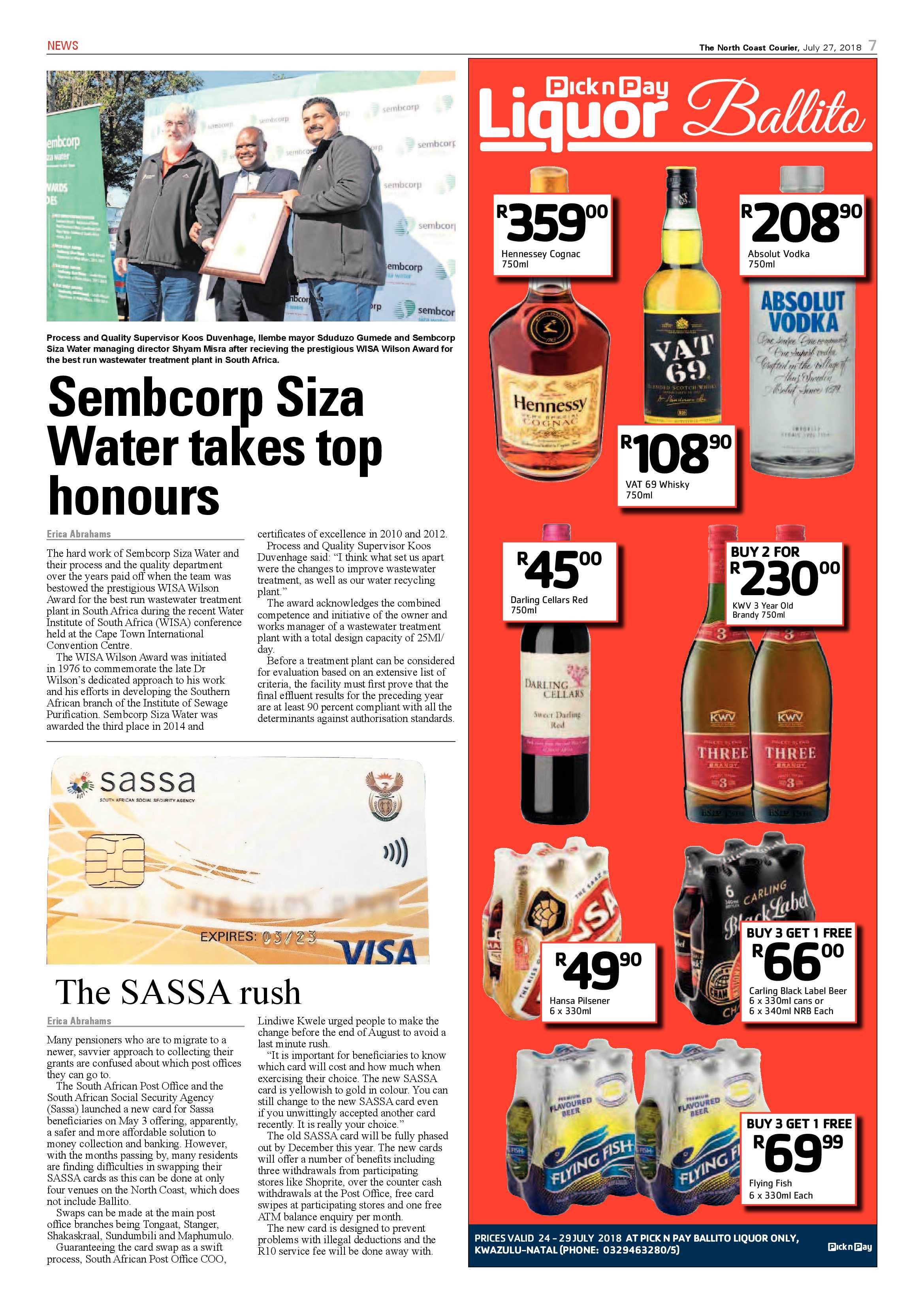 The North Coast Courier – 27 July 2018 page 7