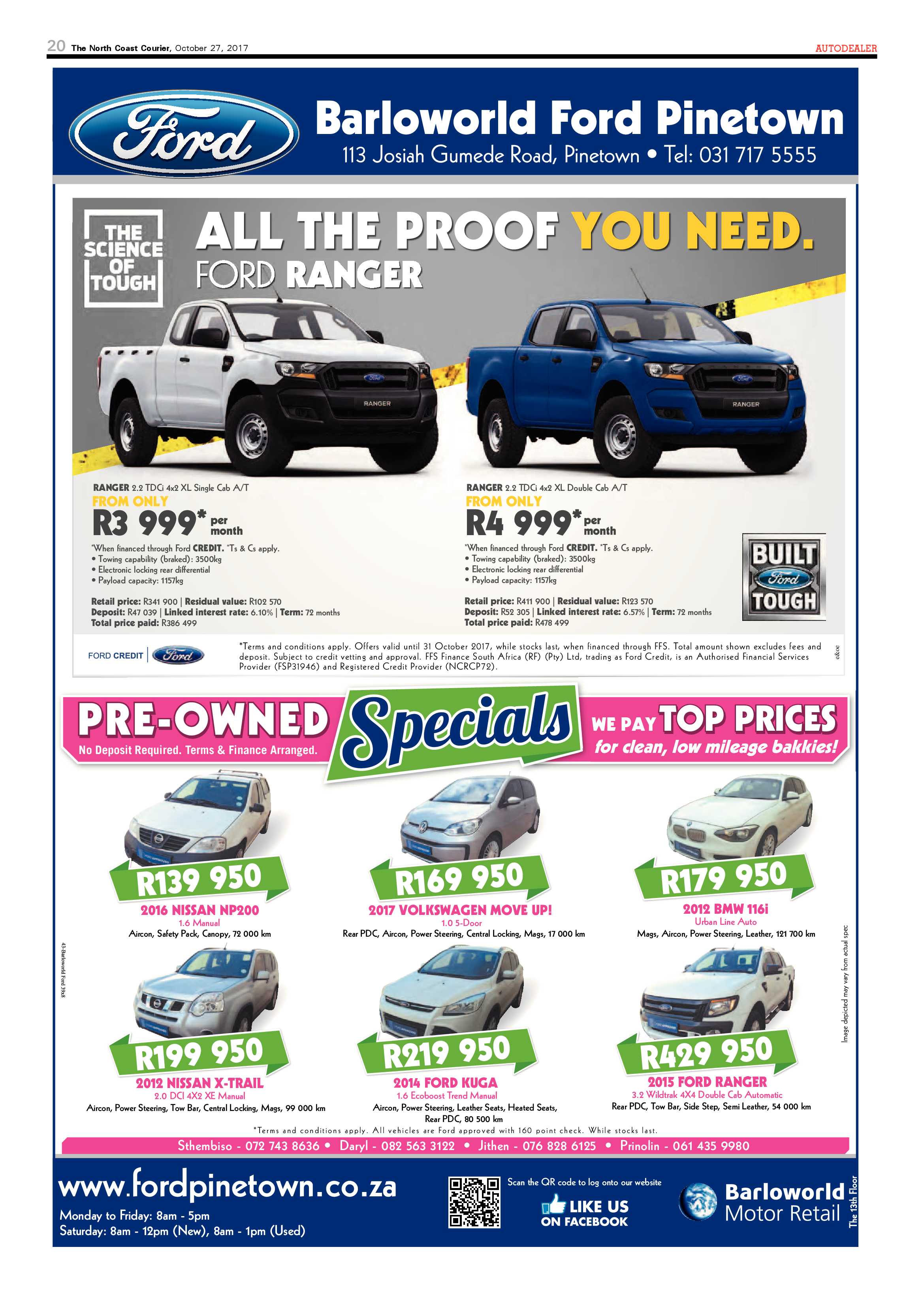 The North Coast Courier – 27 October 2017 page 20