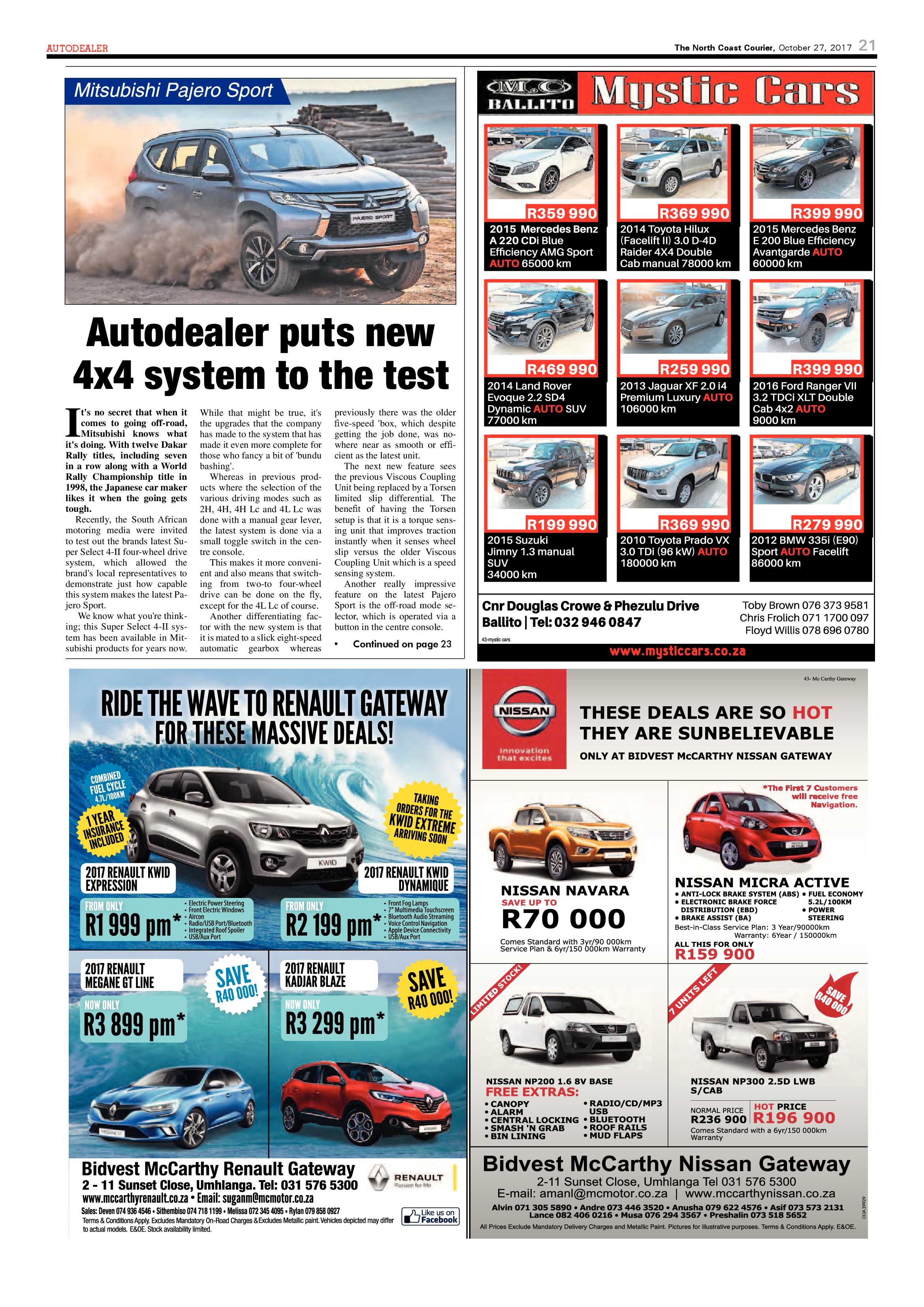 The North Coast Courier – 27 October 2017 page 21