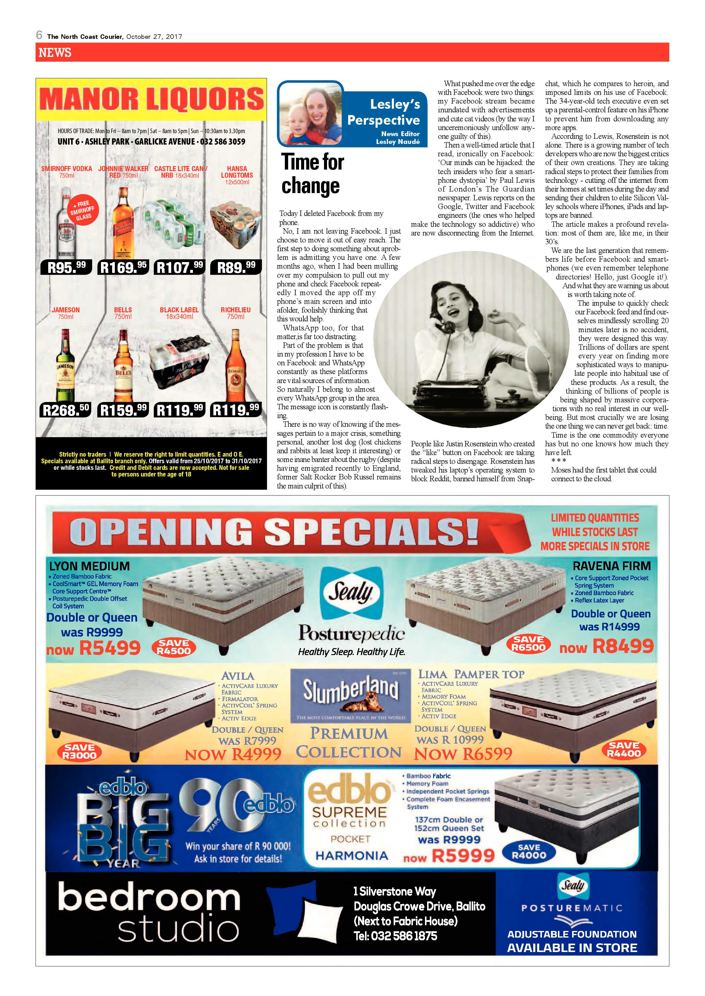 The North Coast Courier – 27 October 2017 page 6