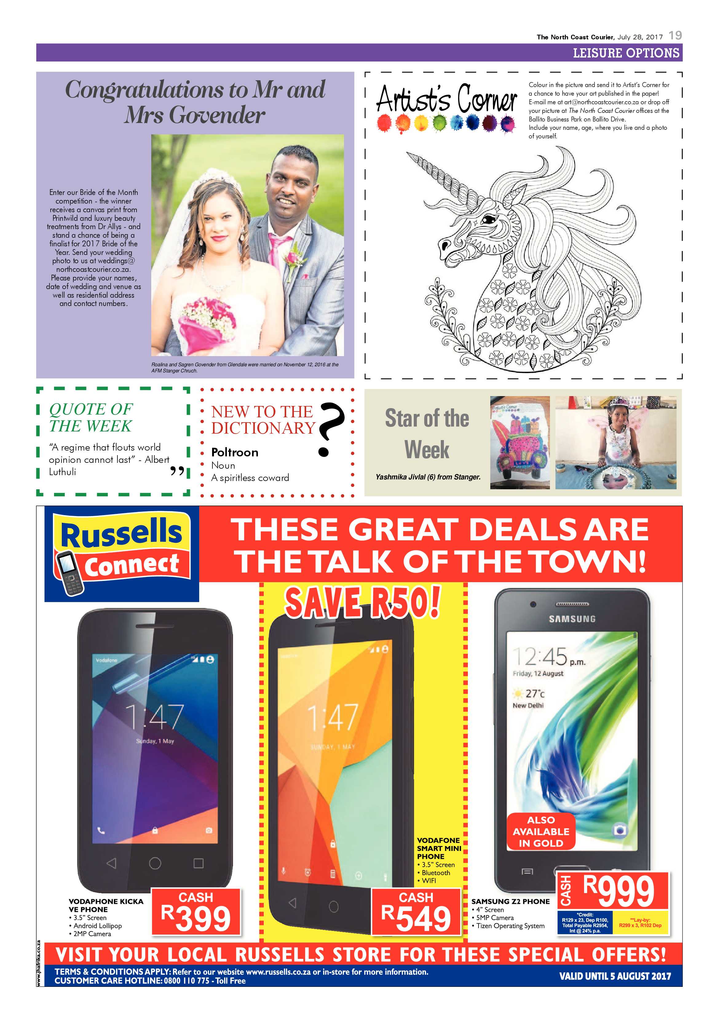 The North Coast Courier – 28 July 2017 page 19