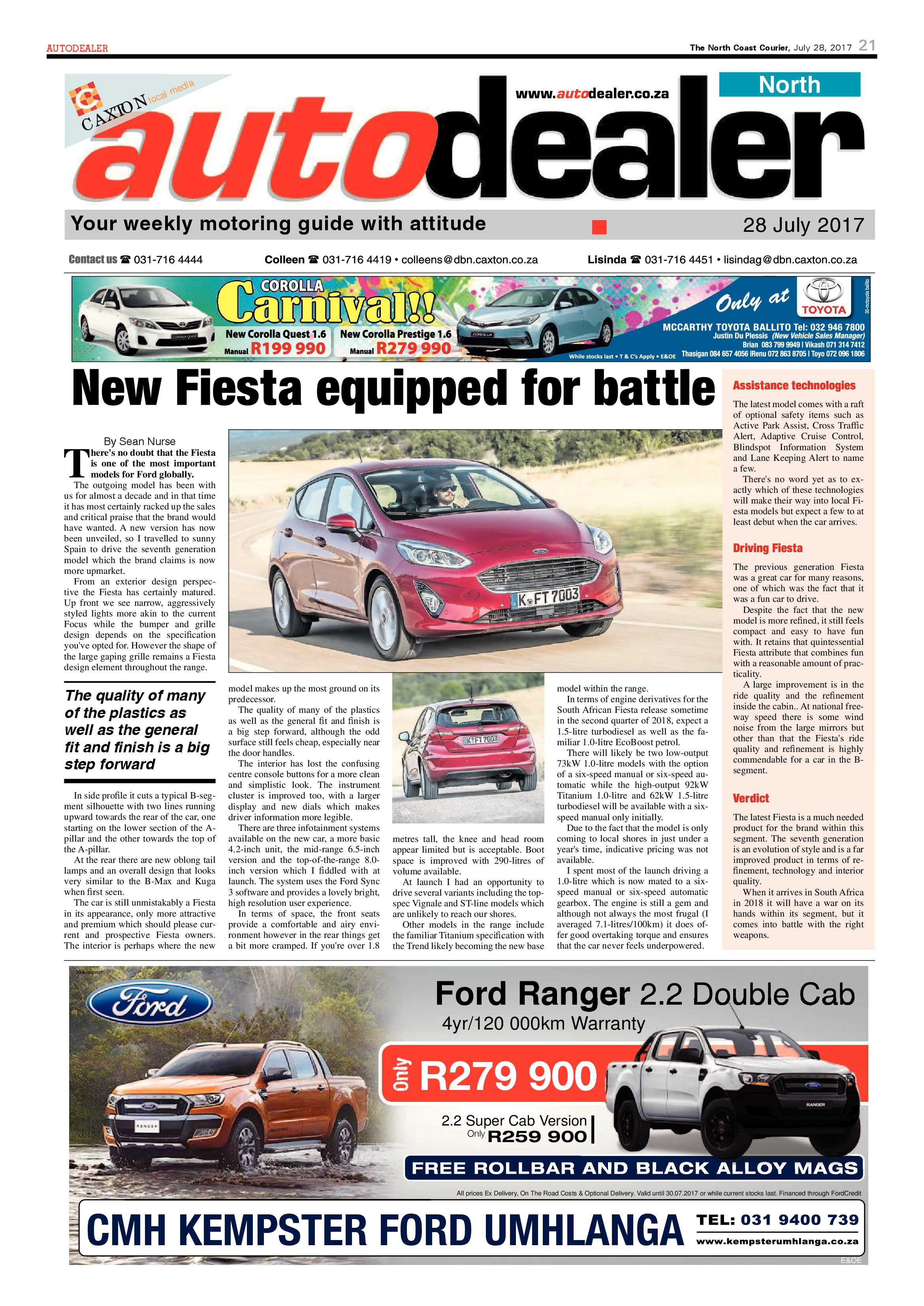 The North Coast Courier – 28 July 2017 page 21