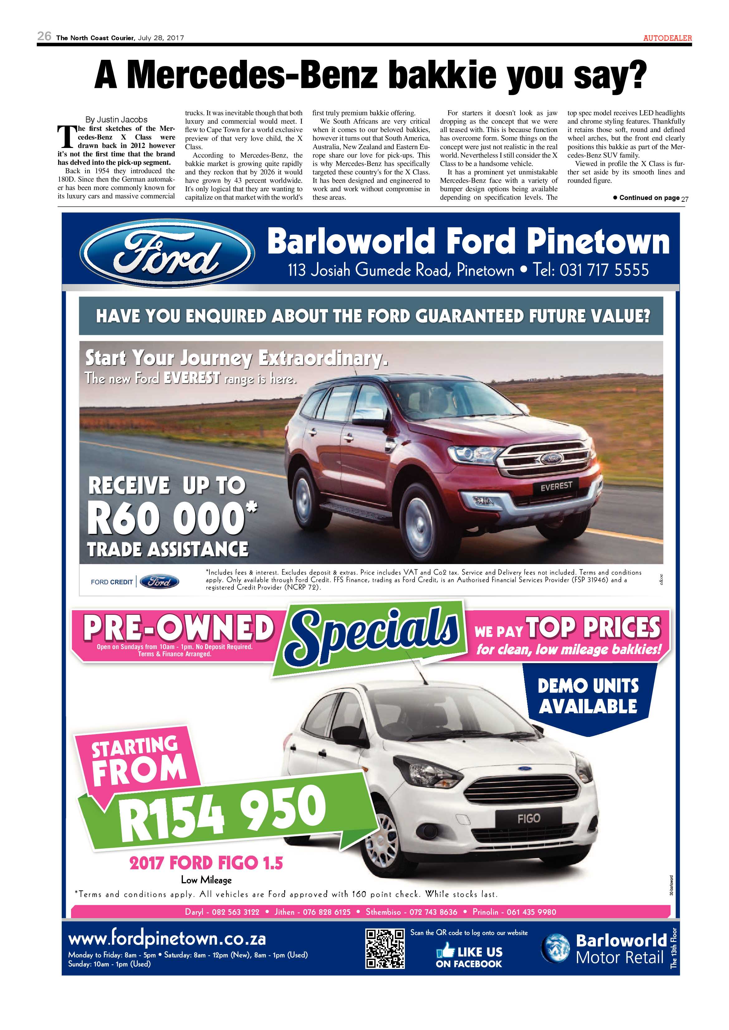 The North Coast Courier – 28 July 2017 page 26