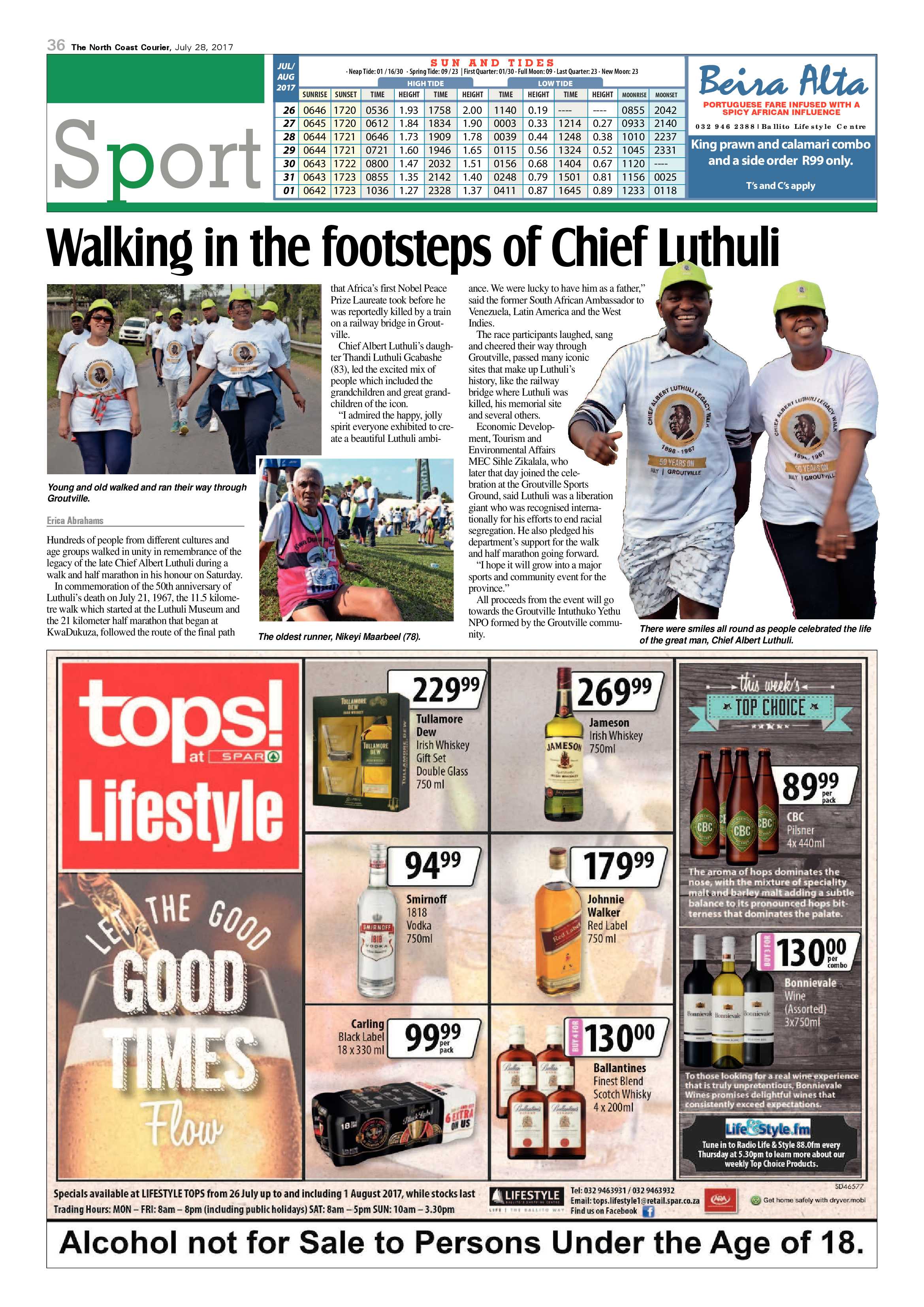 The North Coast Courier – 28 July 2017 page 36