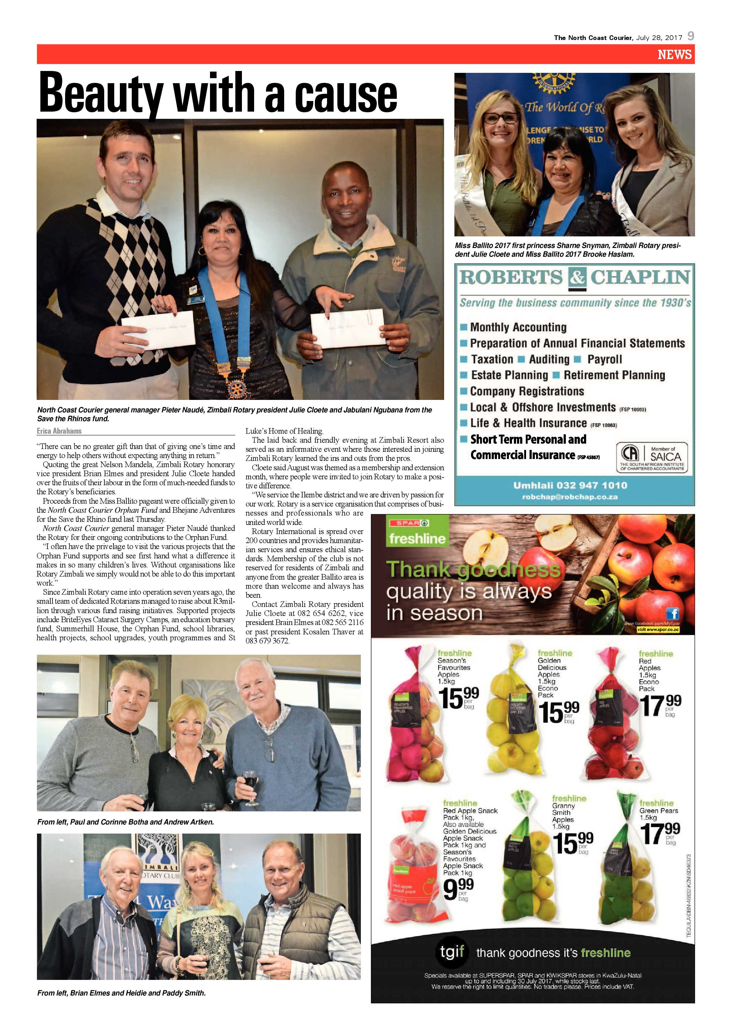 The North Coast Courier – 28 July 2017 page 9