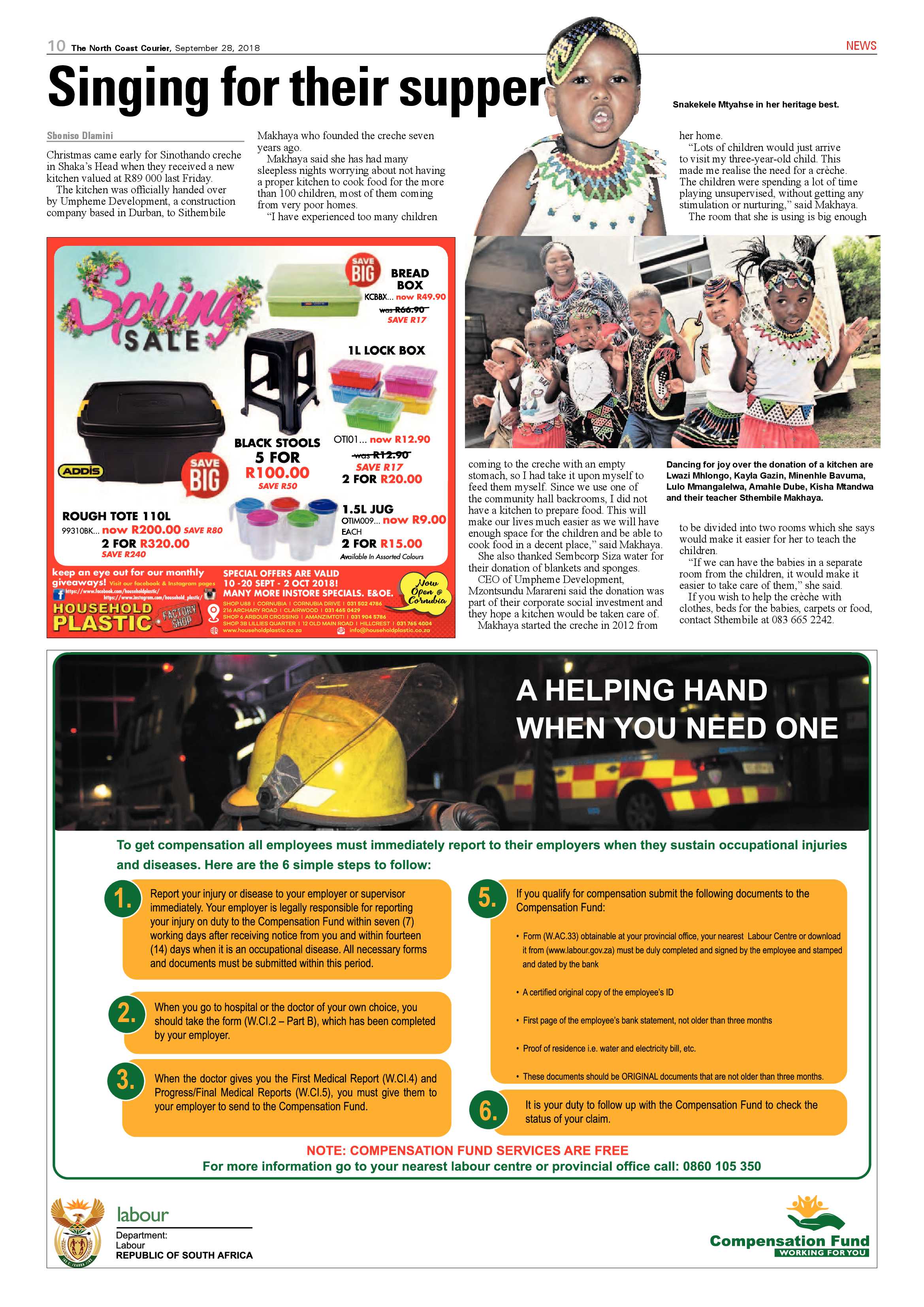 The North Coast Courier – 28 September 2018 page 10