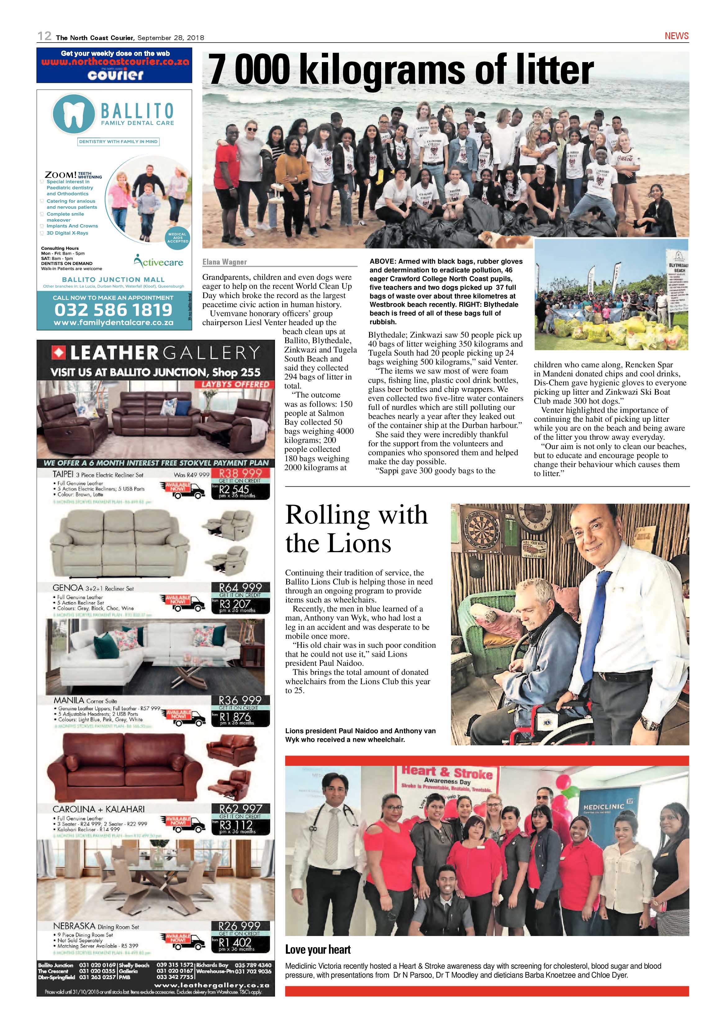 The North Coast Courier – 28 September 2018 page 12