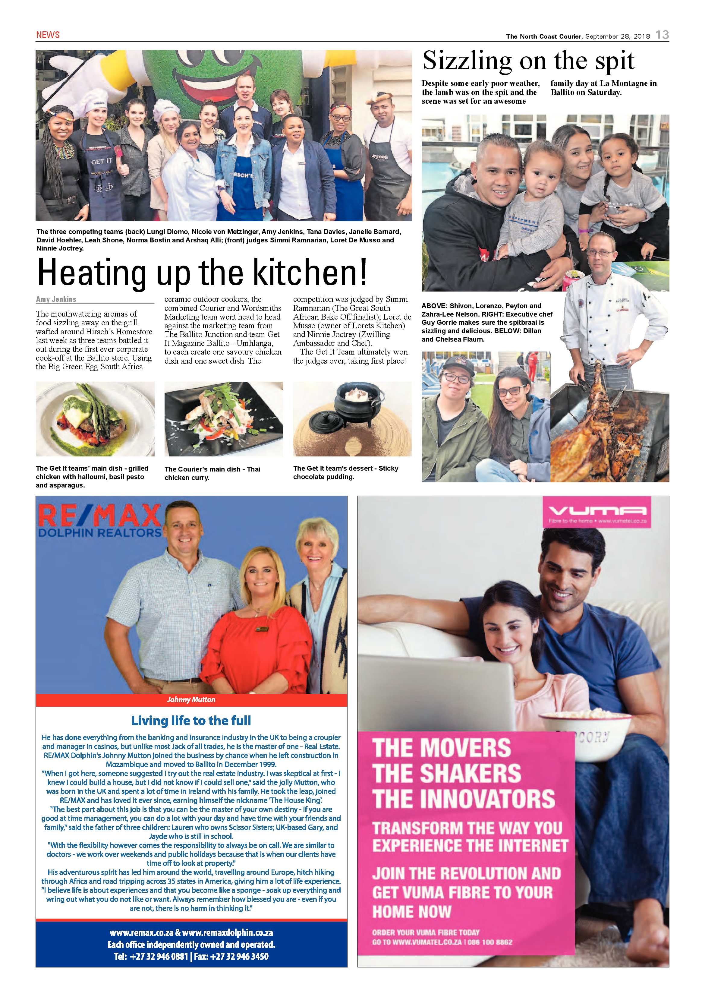 The North Coast Courier – 28 September 2018 page 13