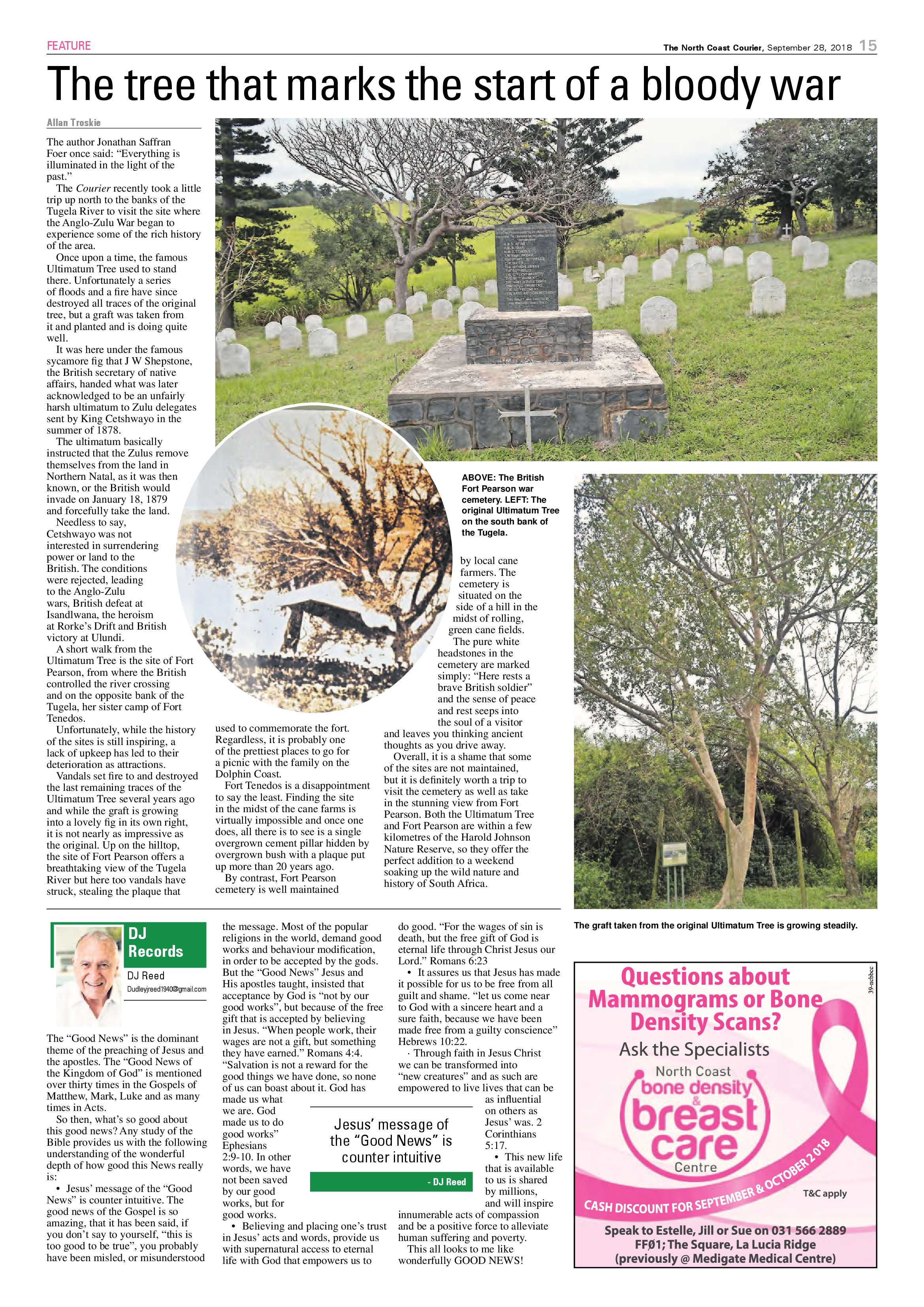 The North Coast Courier – 28 September 2018 page 15