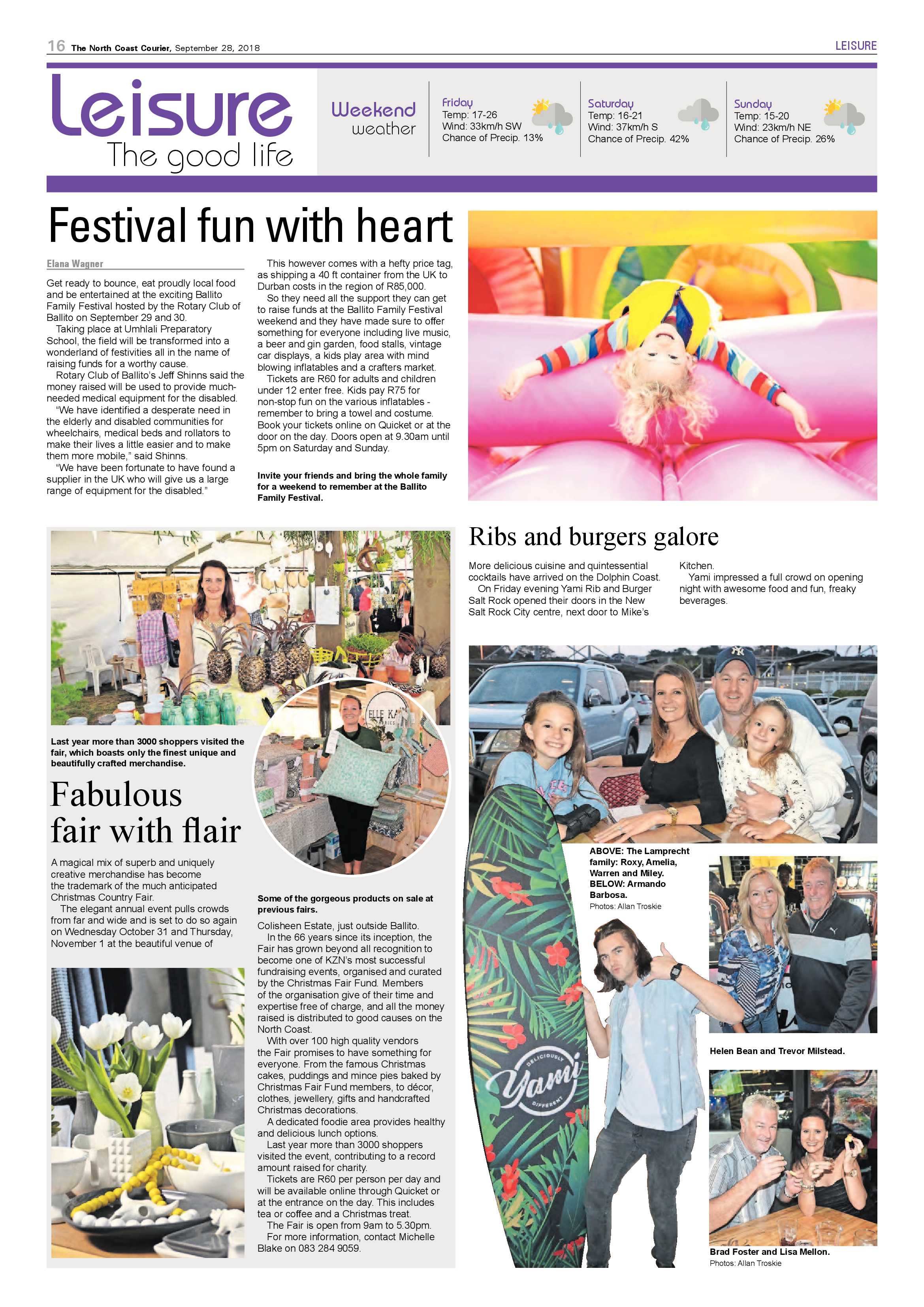 The North Coast Courier – 28 September 2018 page 16