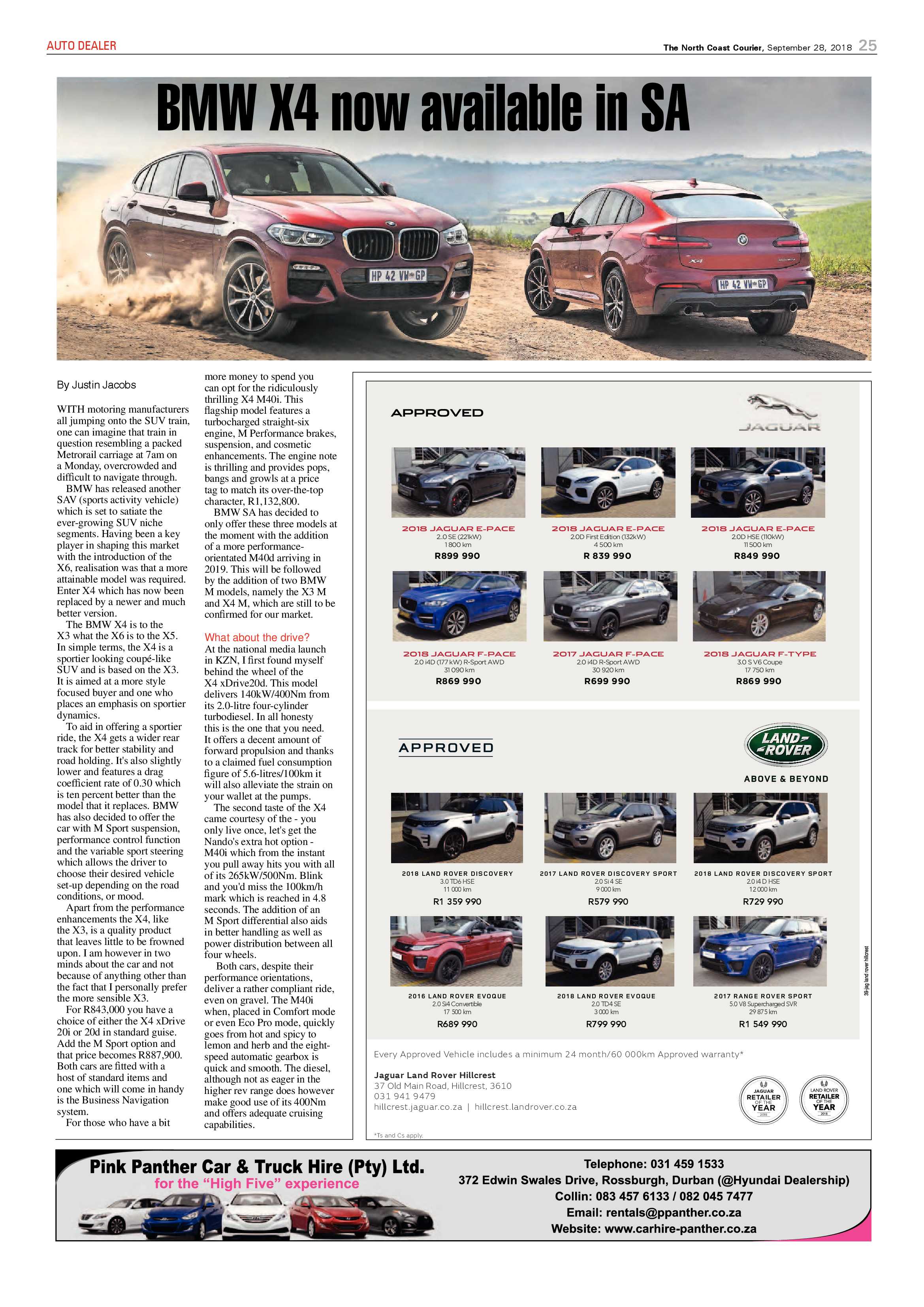 The North Coast Courier – 28 September 2018 page 25