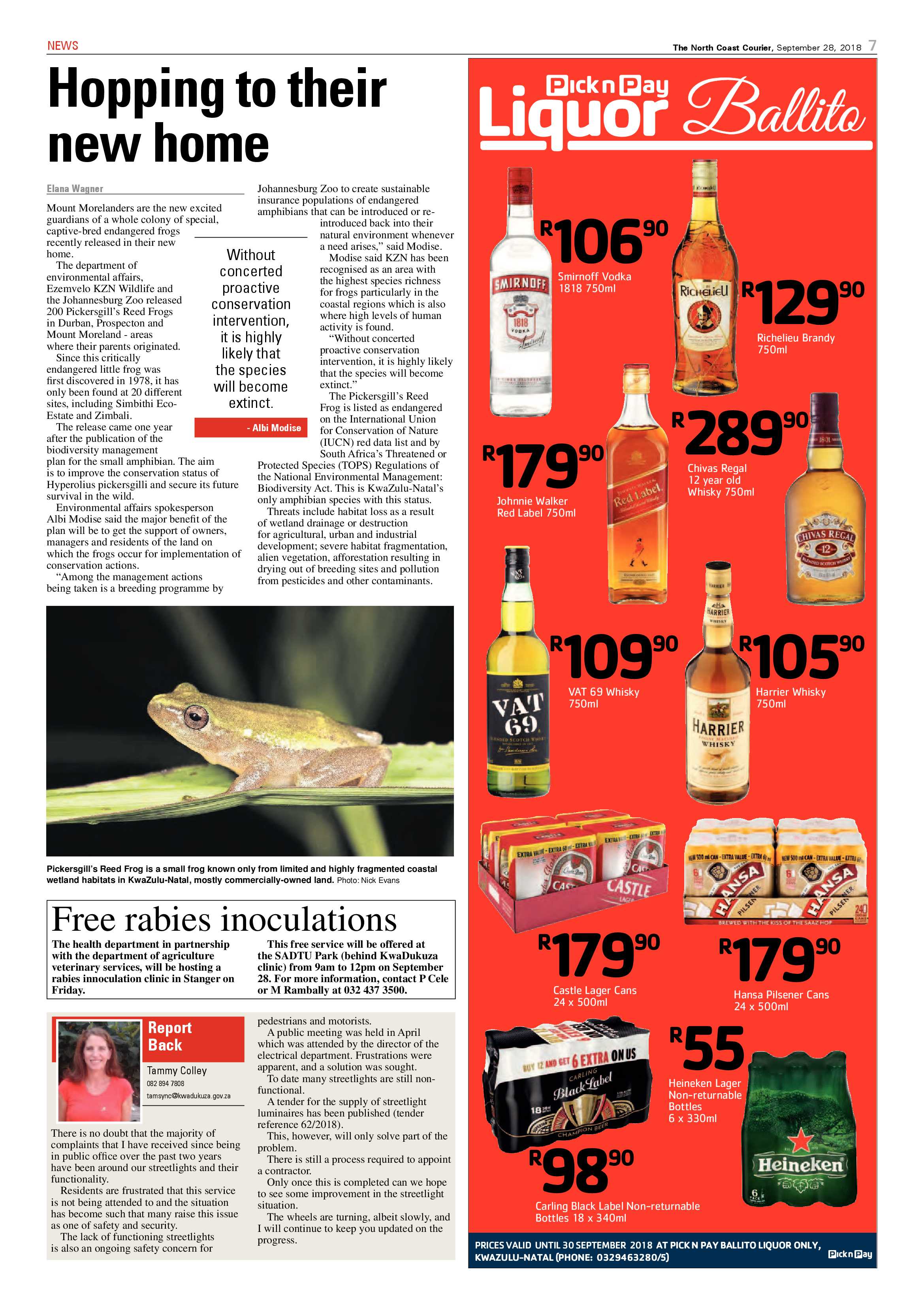 The North Coast Courier – 28 September 2018 page 7