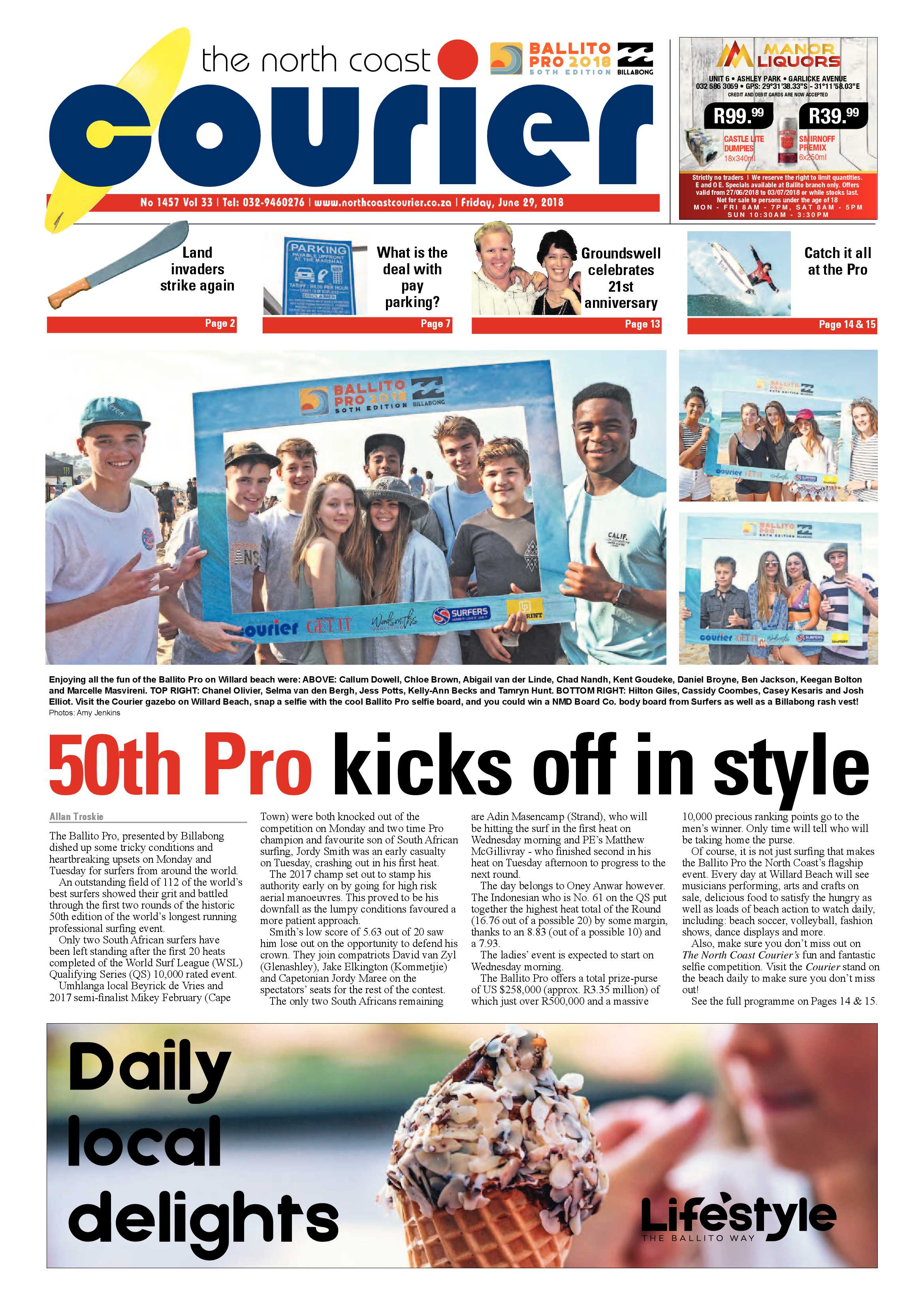 The North Coast Courier – 29 June 2018 page 1