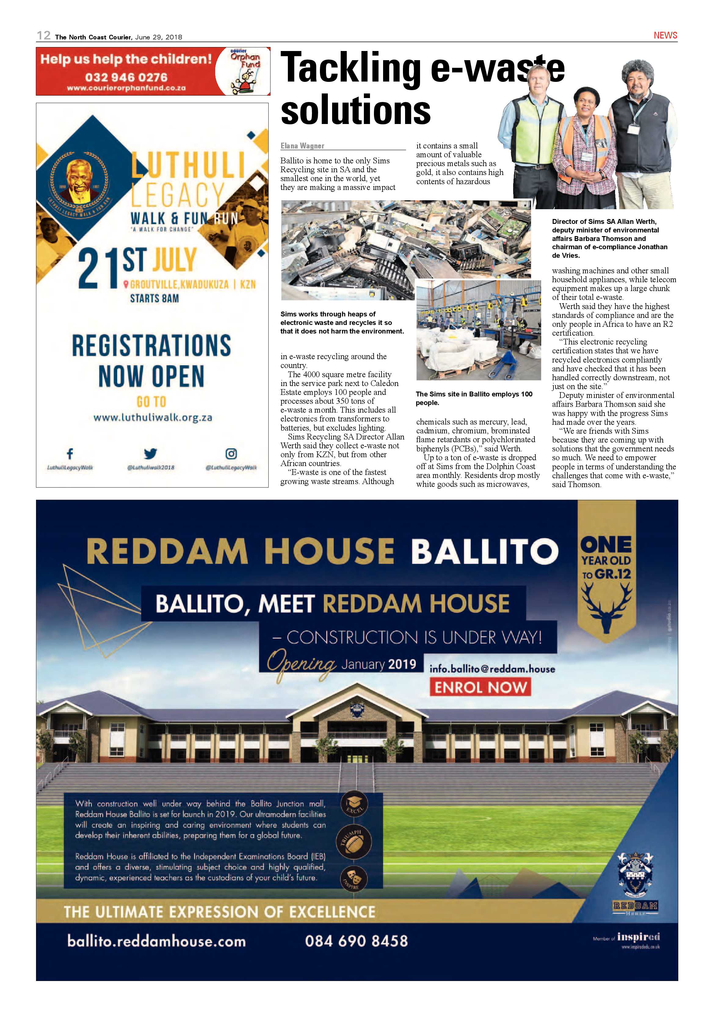The North Coast Courier – 29 June 2018 page 12