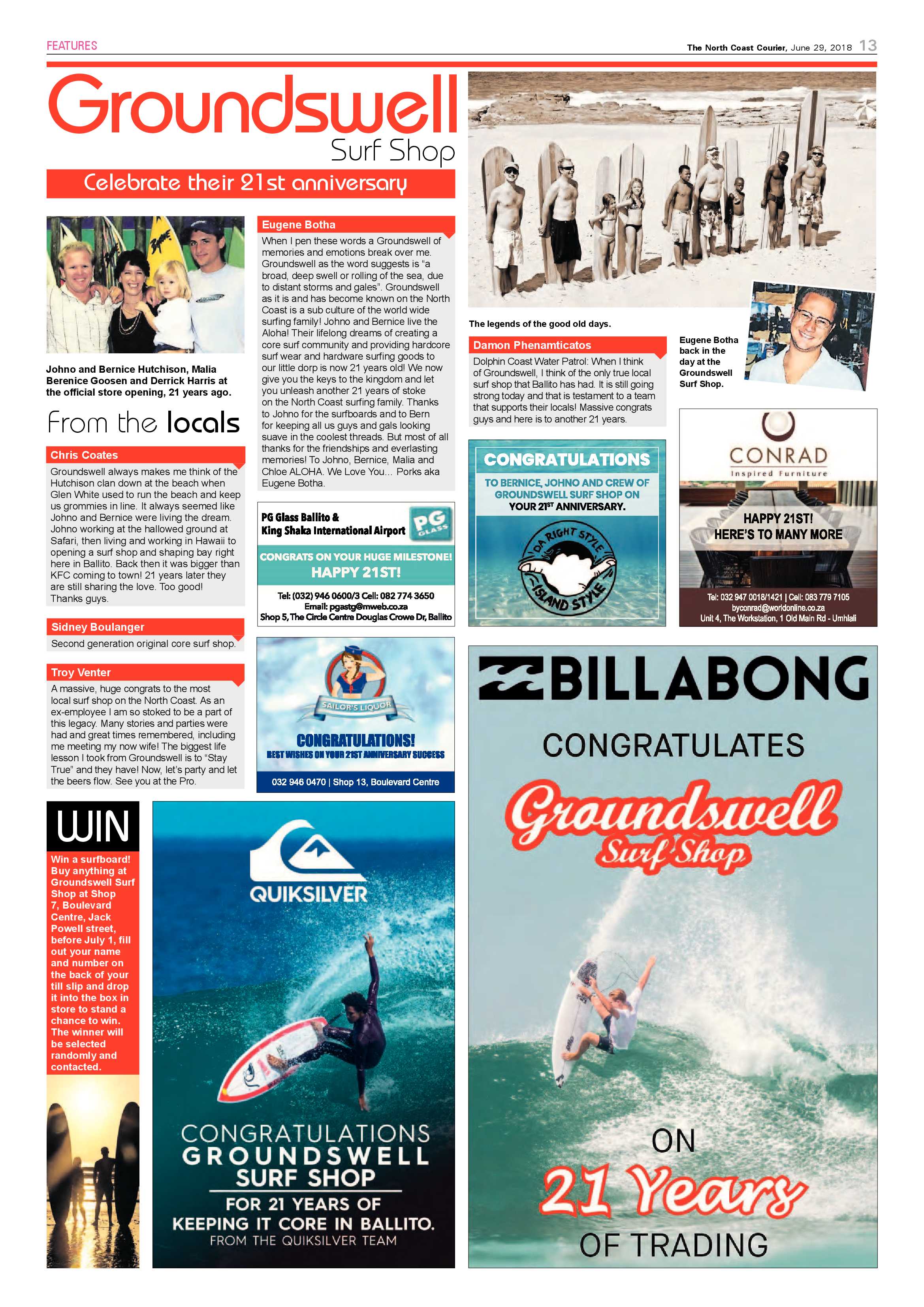 The North Coast Courier – 29 June 2018 page 13