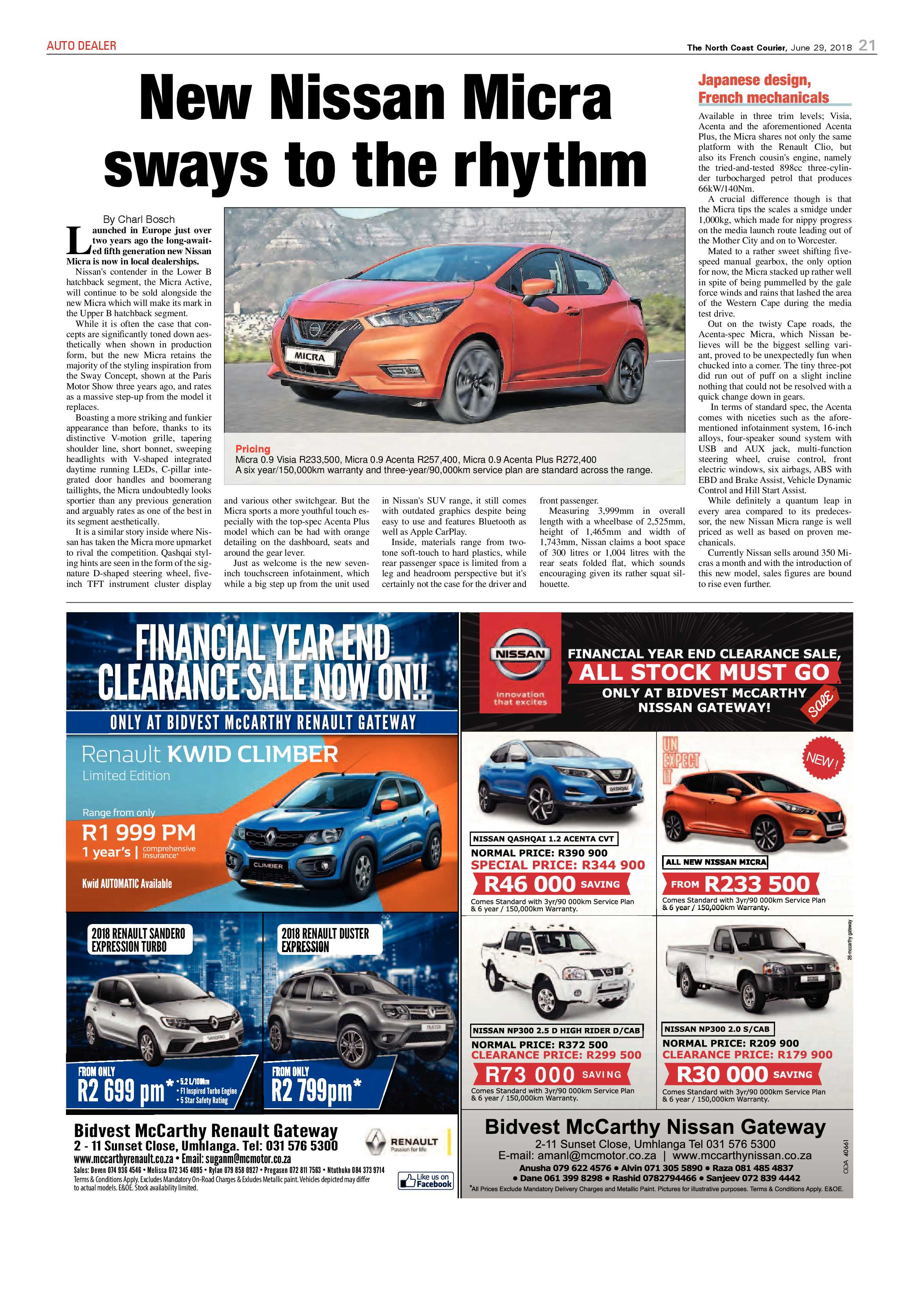 The North Coast Courier – 29 June 2018 page 21