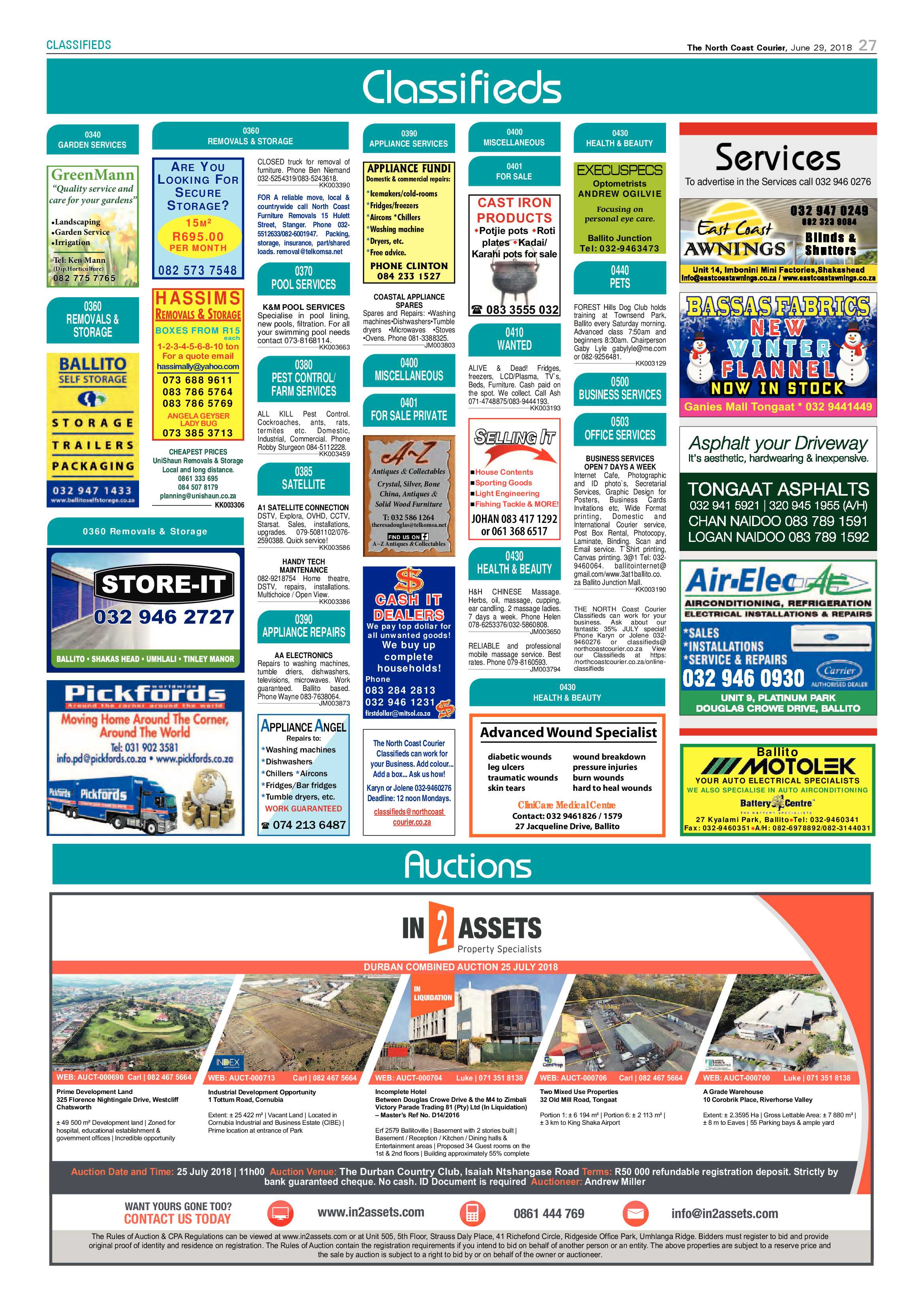 The North Coast Courier – 29 June 2018 page 27