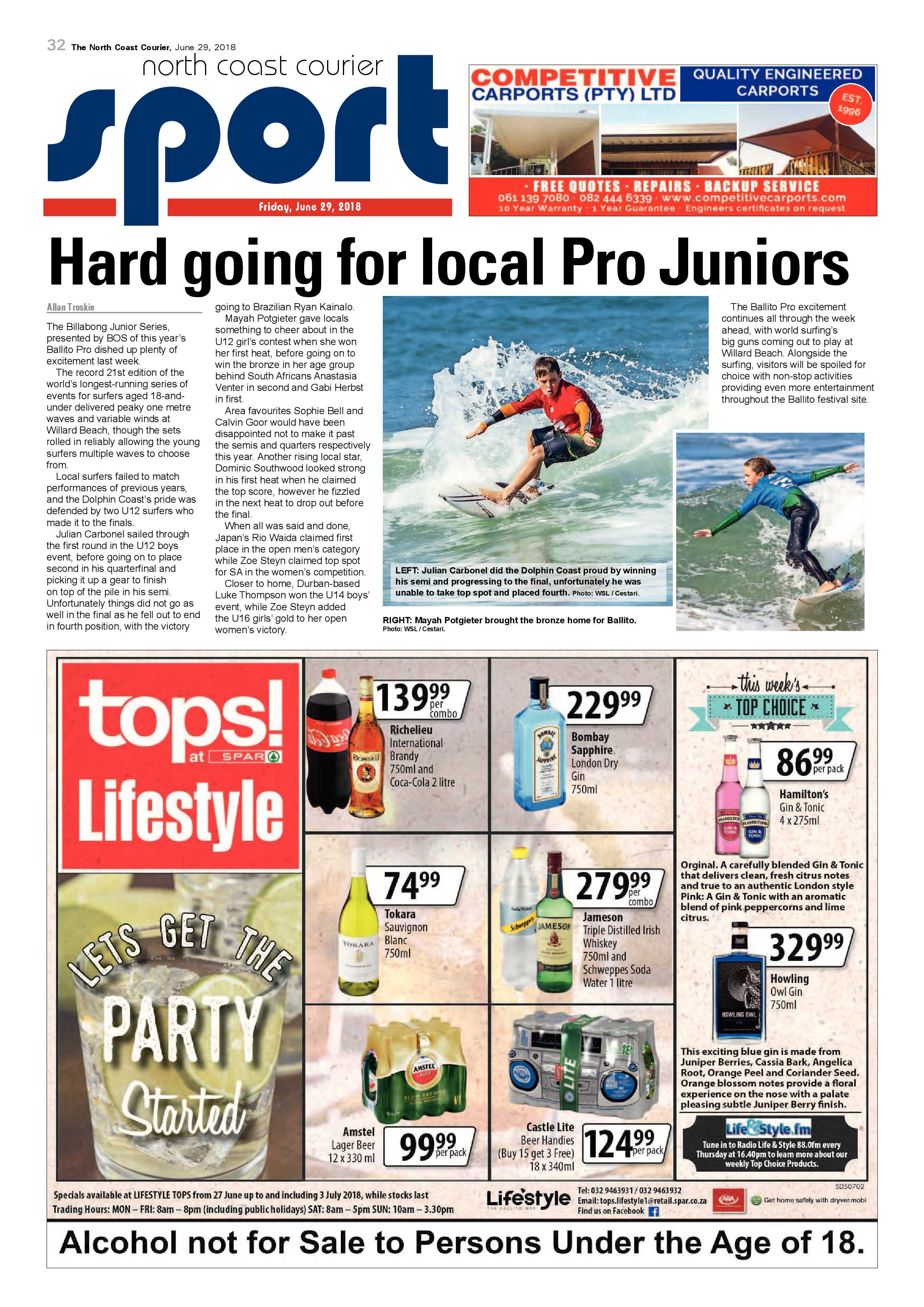 The North Coast Courier – 29 June 2018 page 32