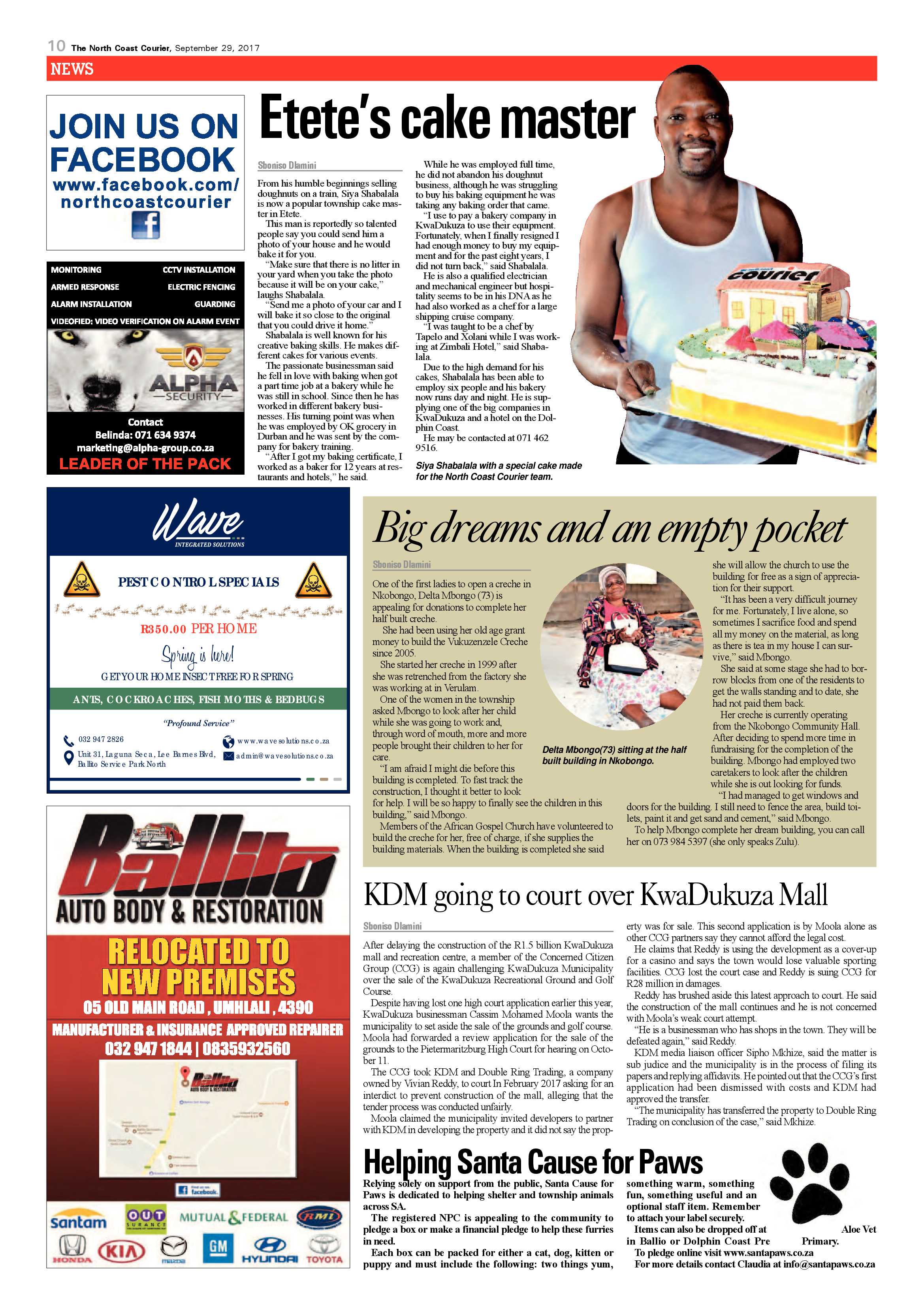 The North Coast Courier – 29 September 2017 page 10