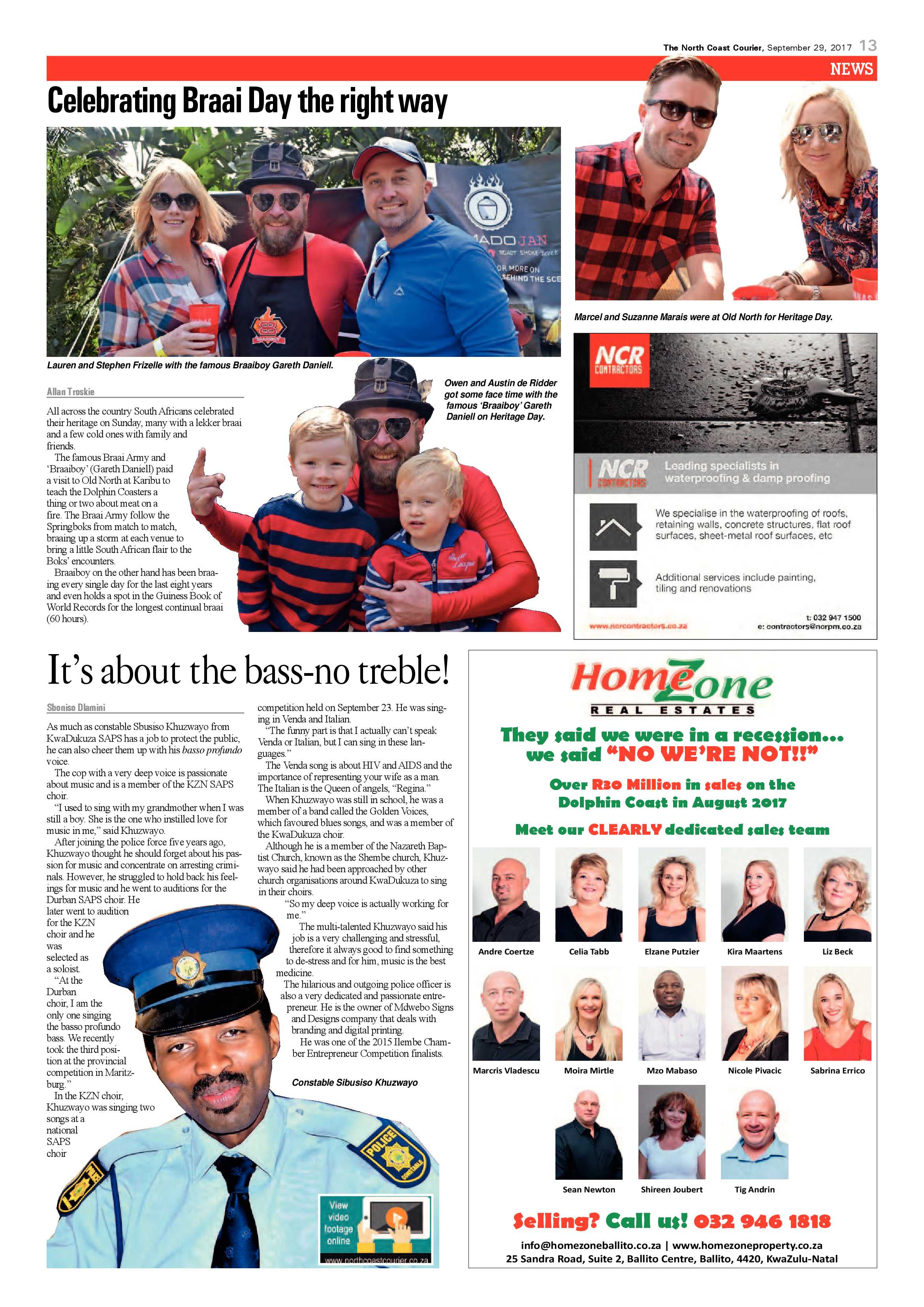 The North Coast Courier – 29 September 2017 page 13