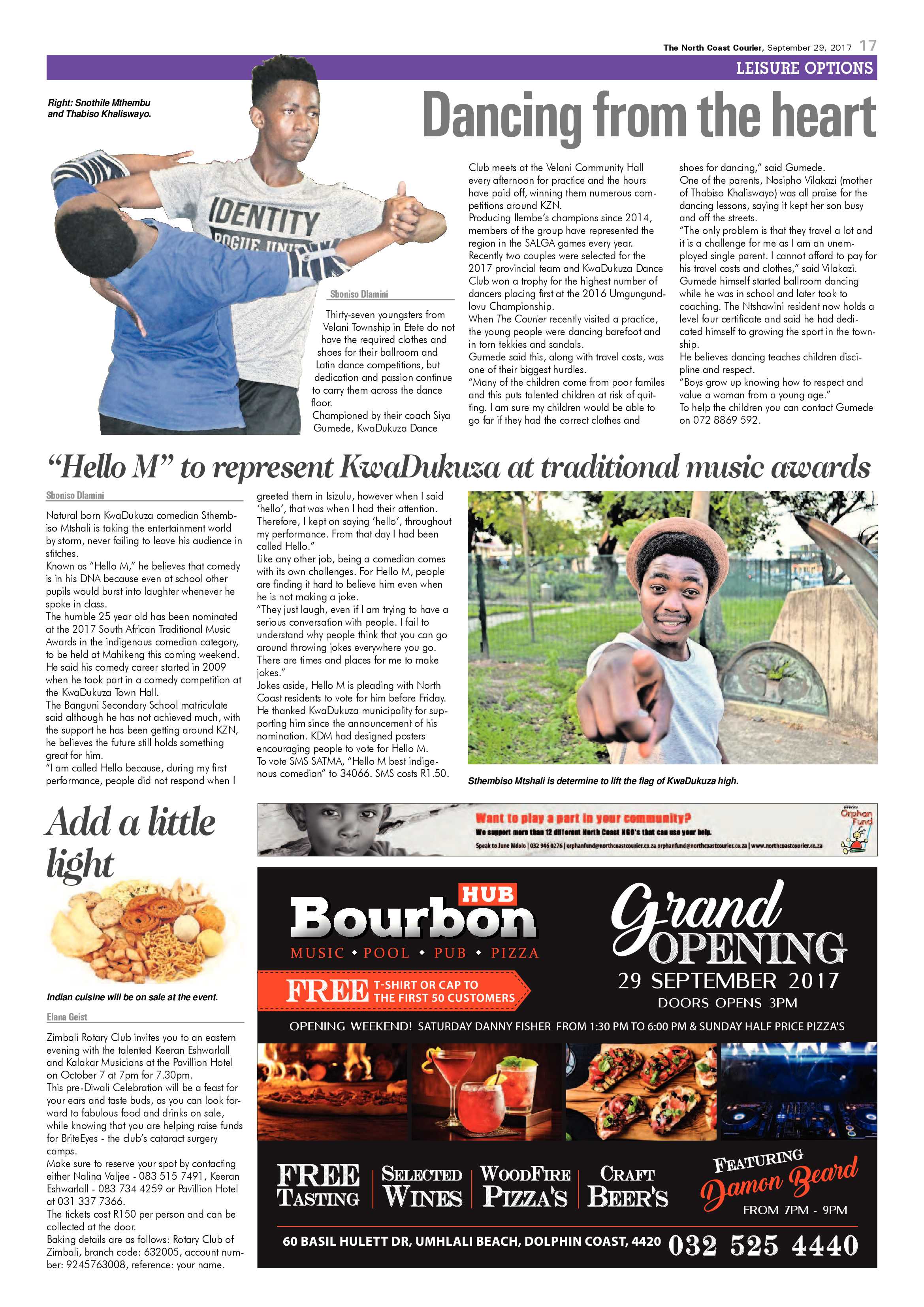 The North Coast Courier – 29 September 2017 page 17