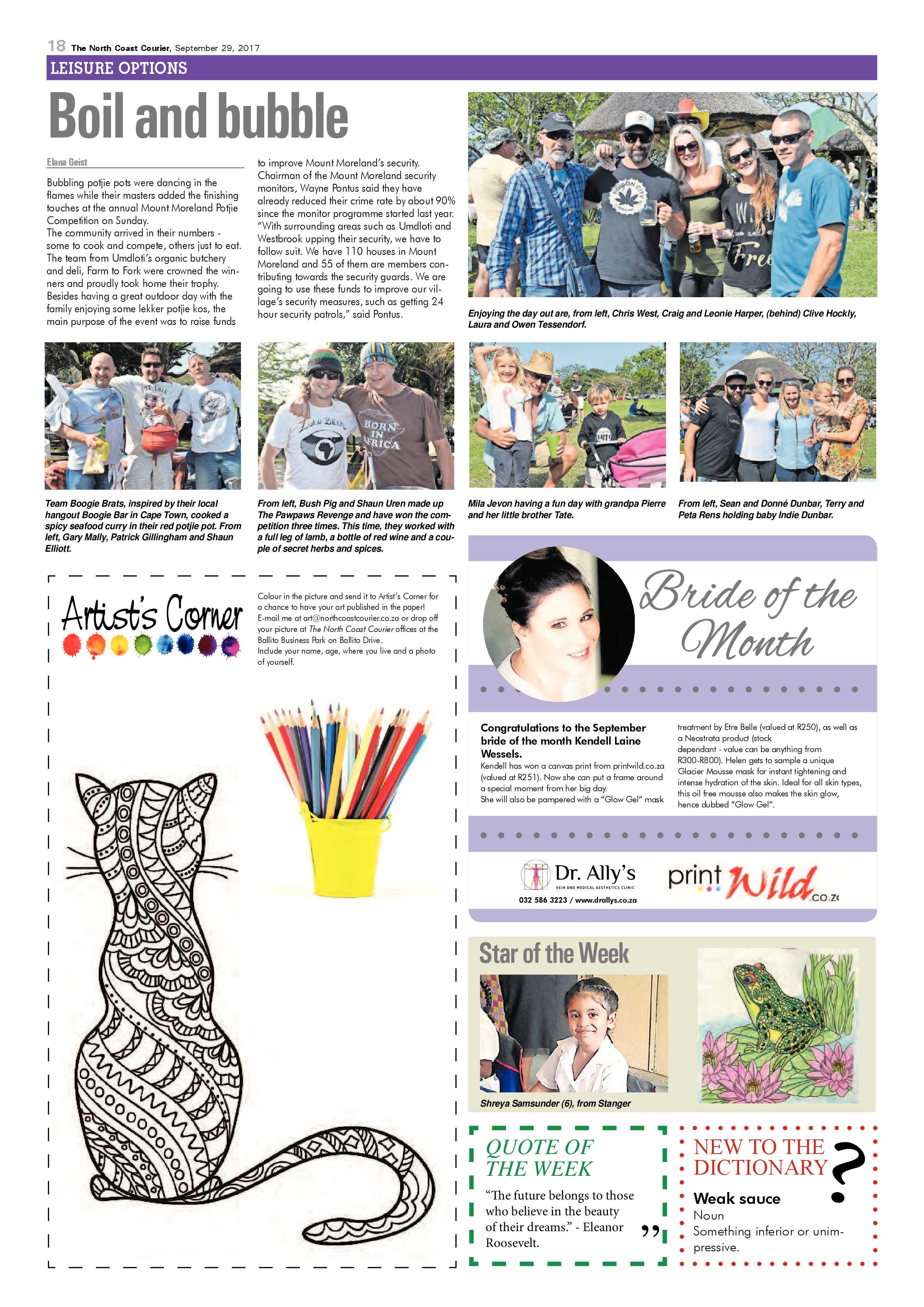 The North Coast Courier – 29 September 2017 page 18
