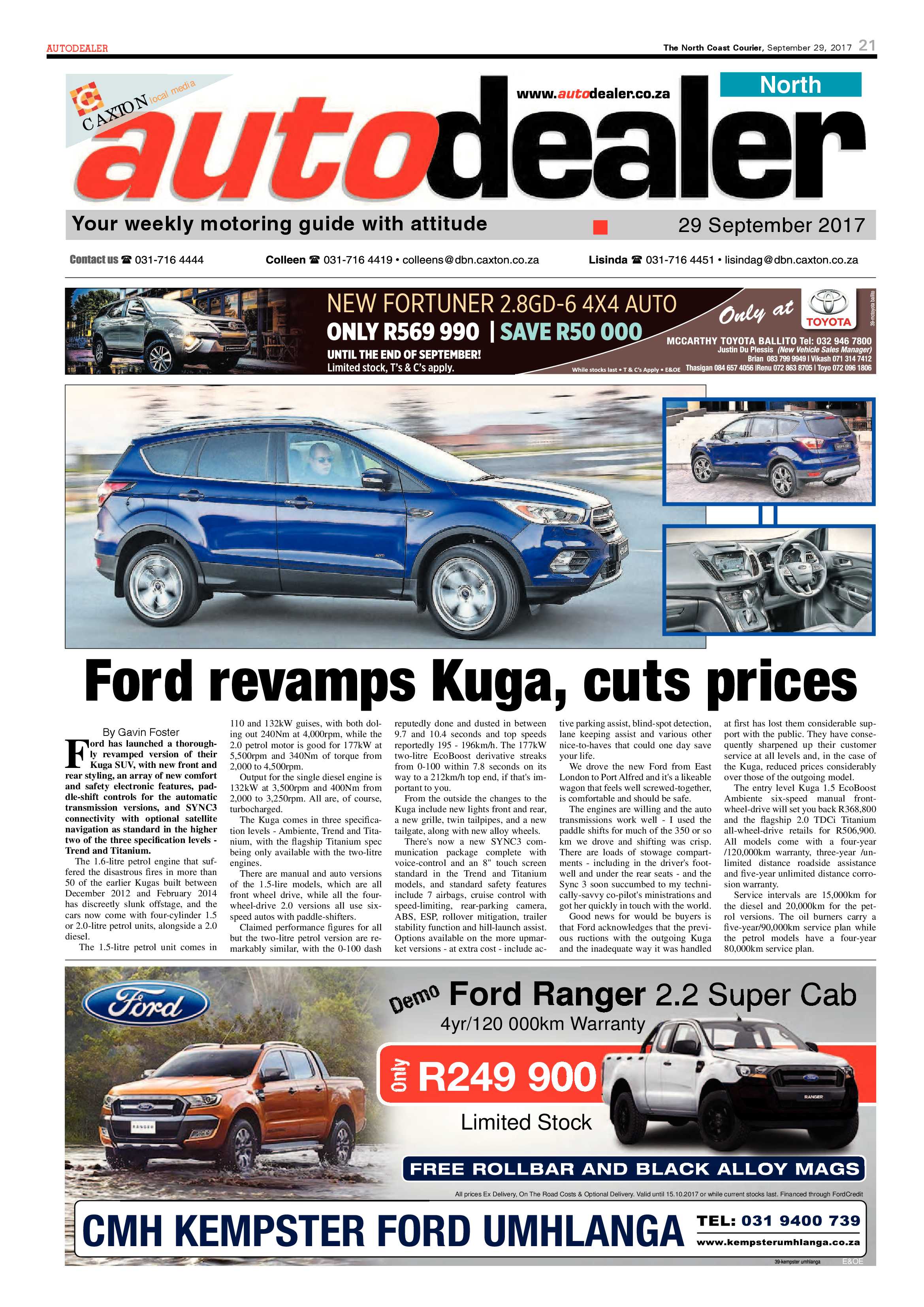 The North Coast Courier – 29 September 2017 page 21