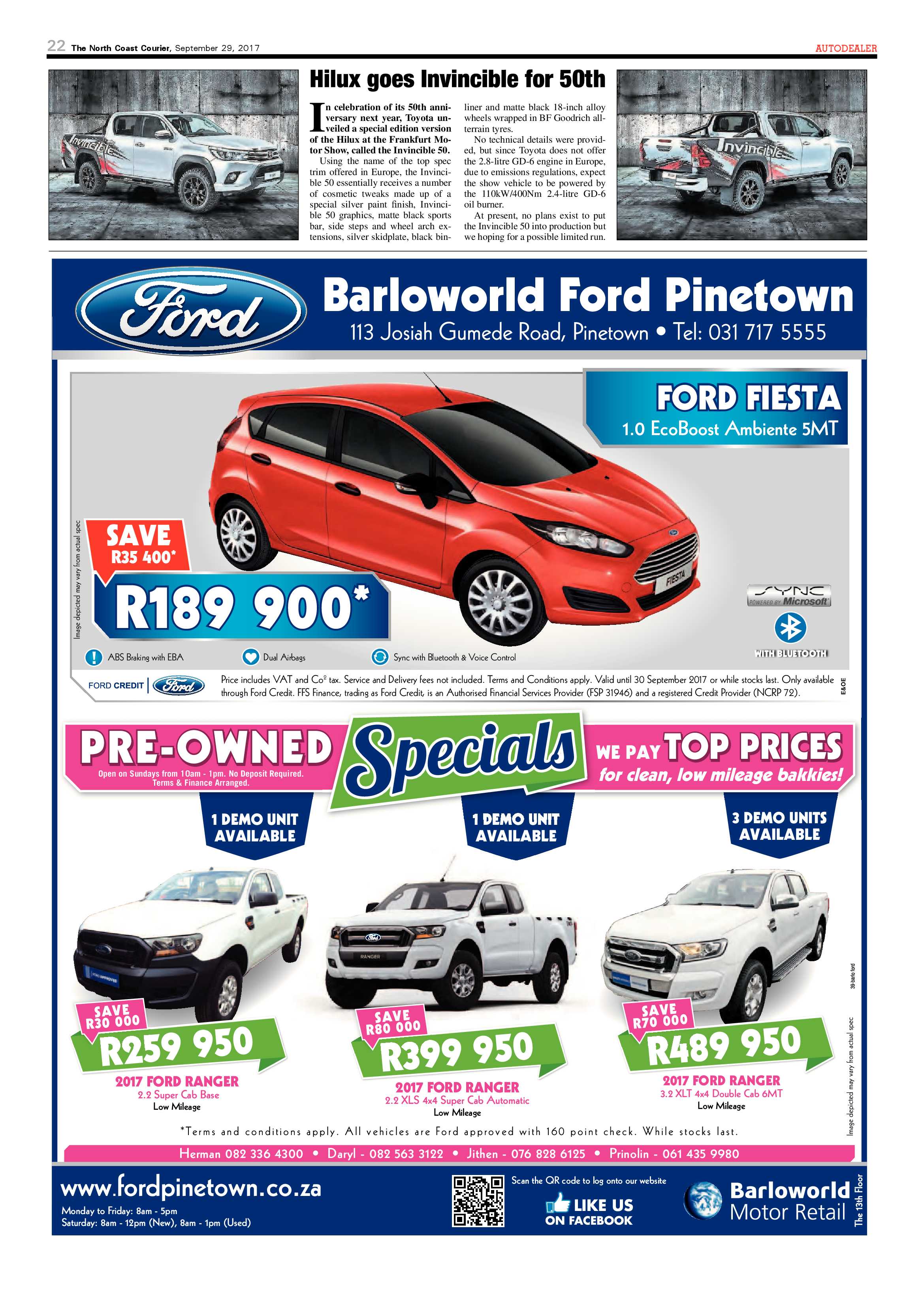 The North Coast Courier – 29 September 2017 page 22