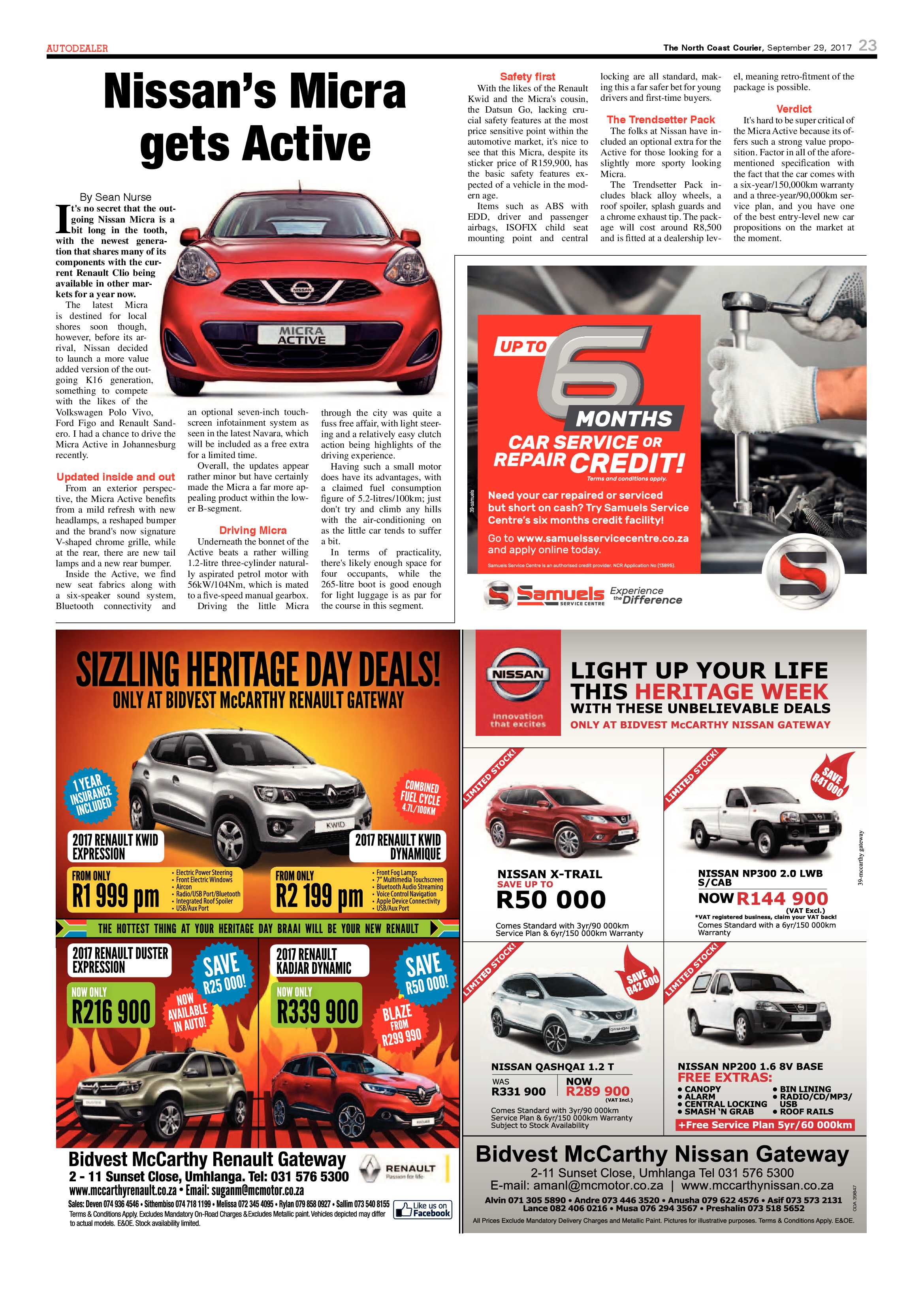The North Coast Courier – 29 September 2017 page 23