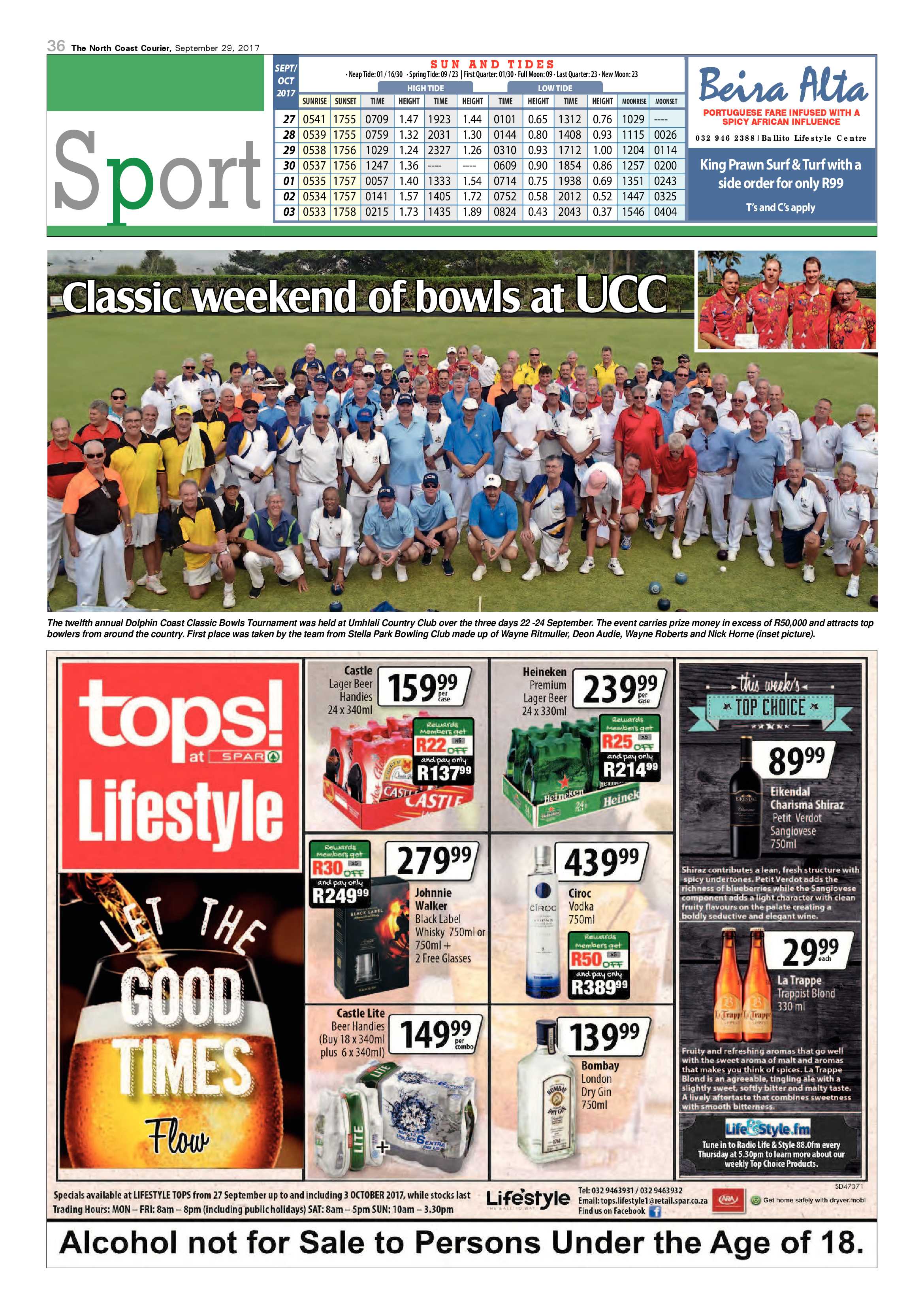 The North Coast Courier – 29 September 2017 page 36
