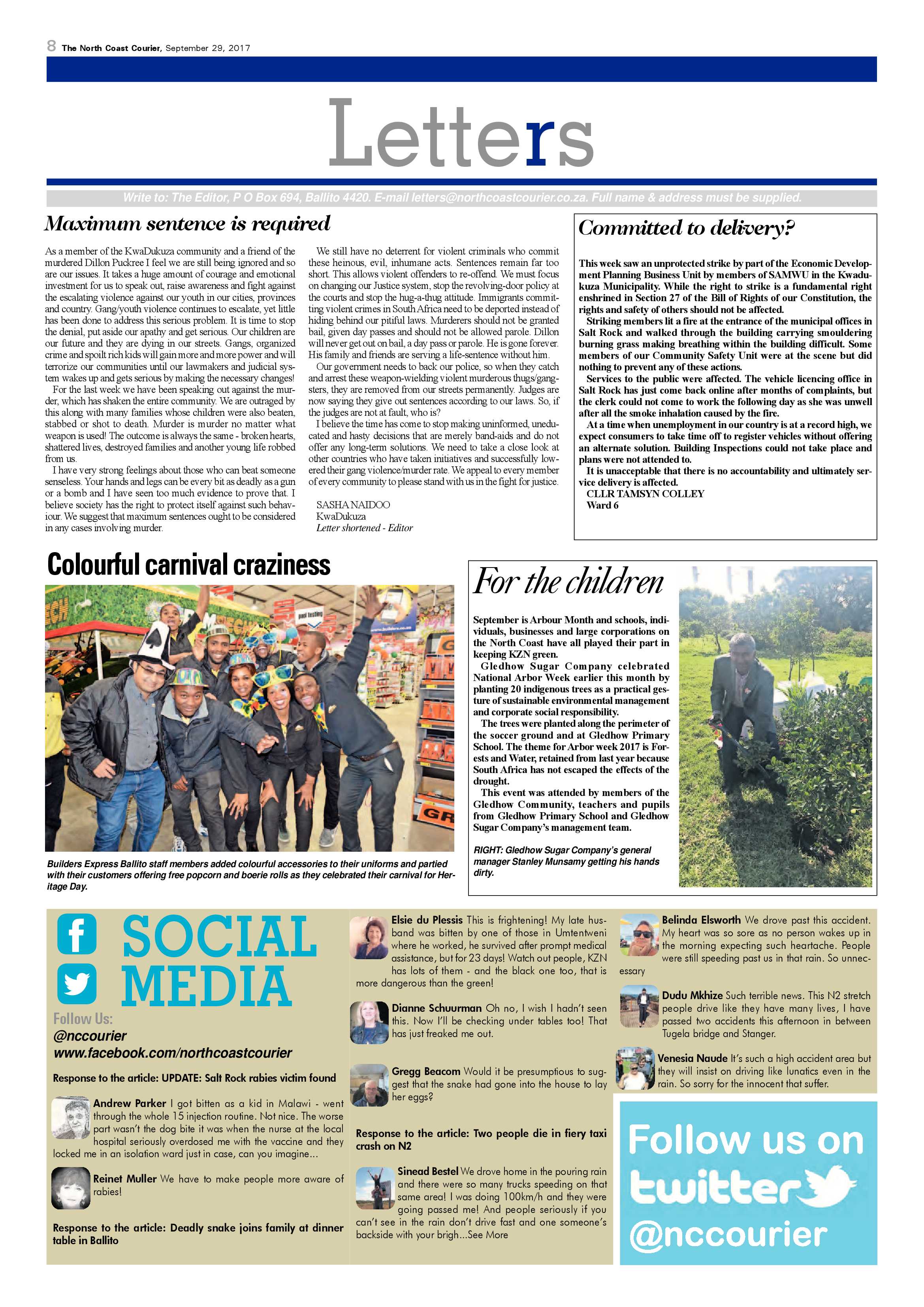 The North Coast Courier – 29 September 2017 page 8