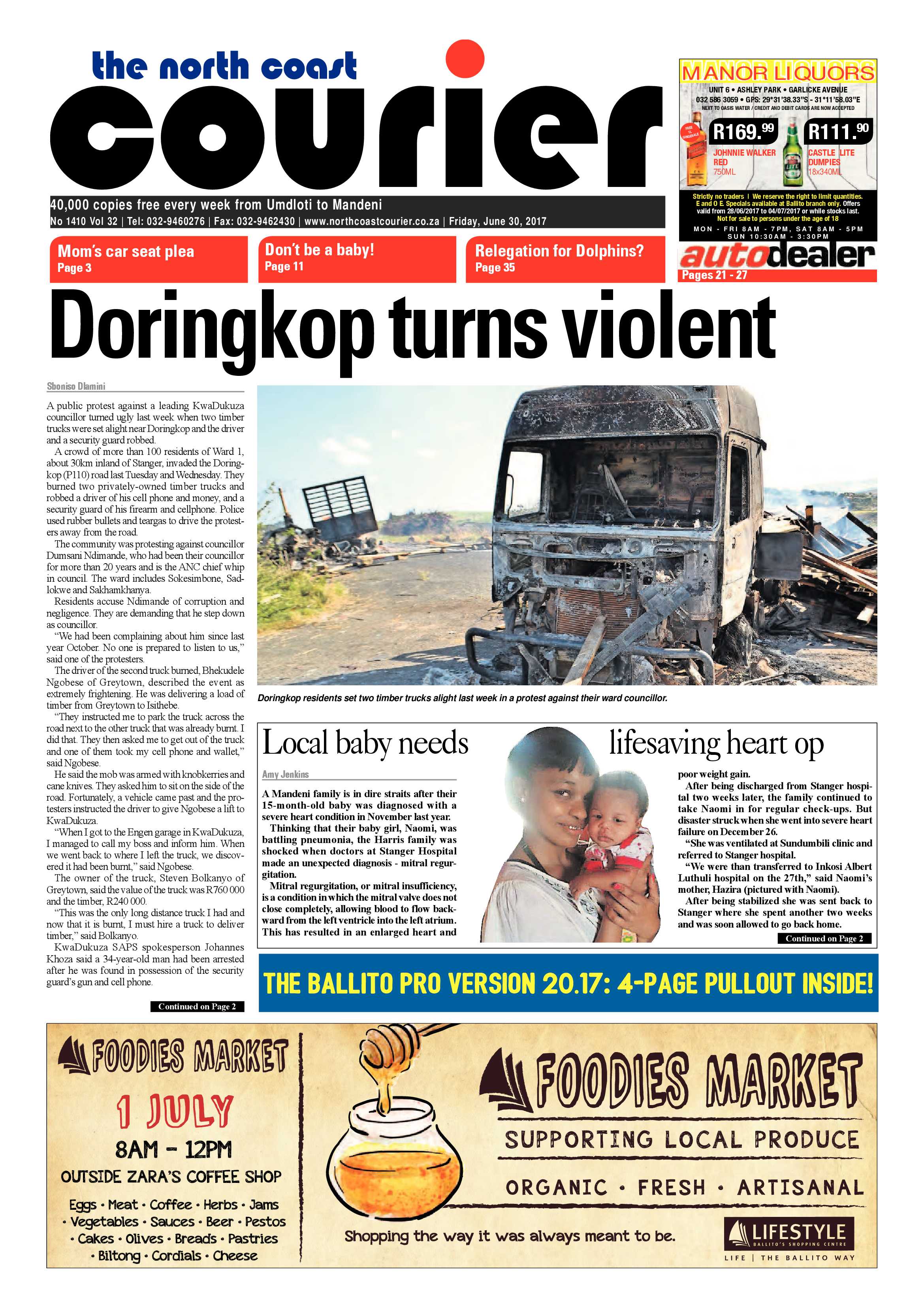 The North Coast Courier – 30 June 2017 page 1