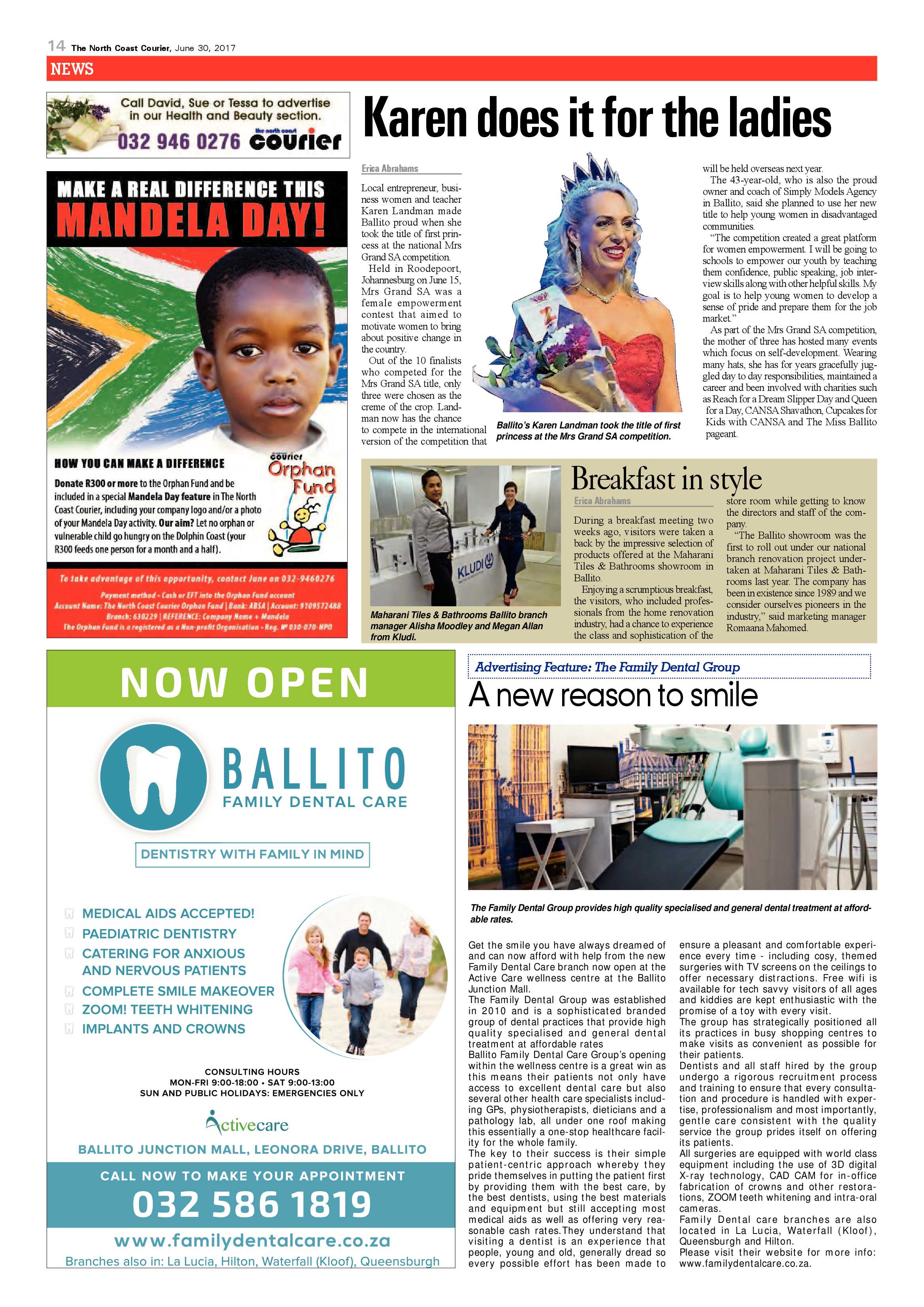 The North Coast Courier – 30 June 2017 page 14