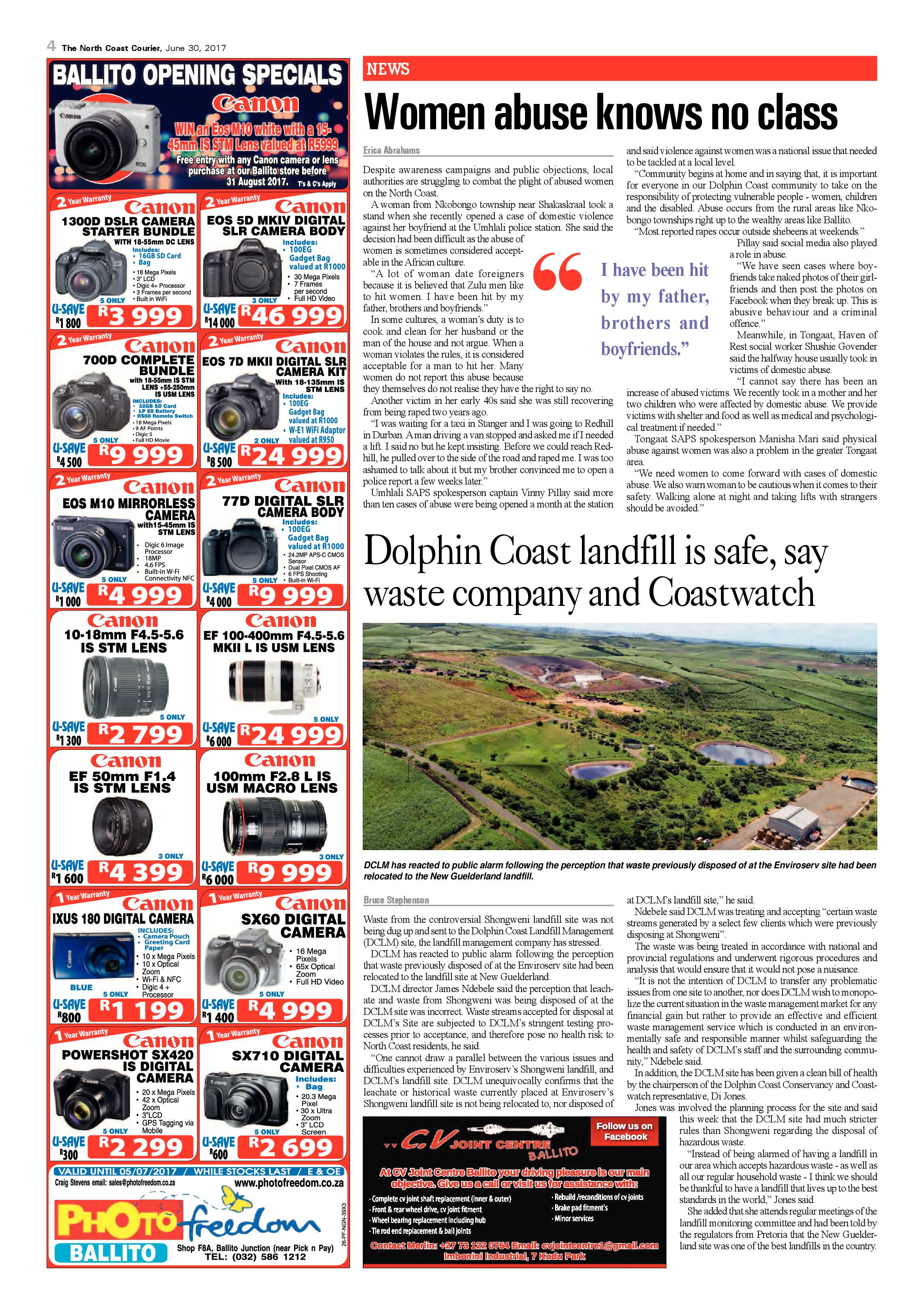The North Coast Courier – 30 June 2017 page 4