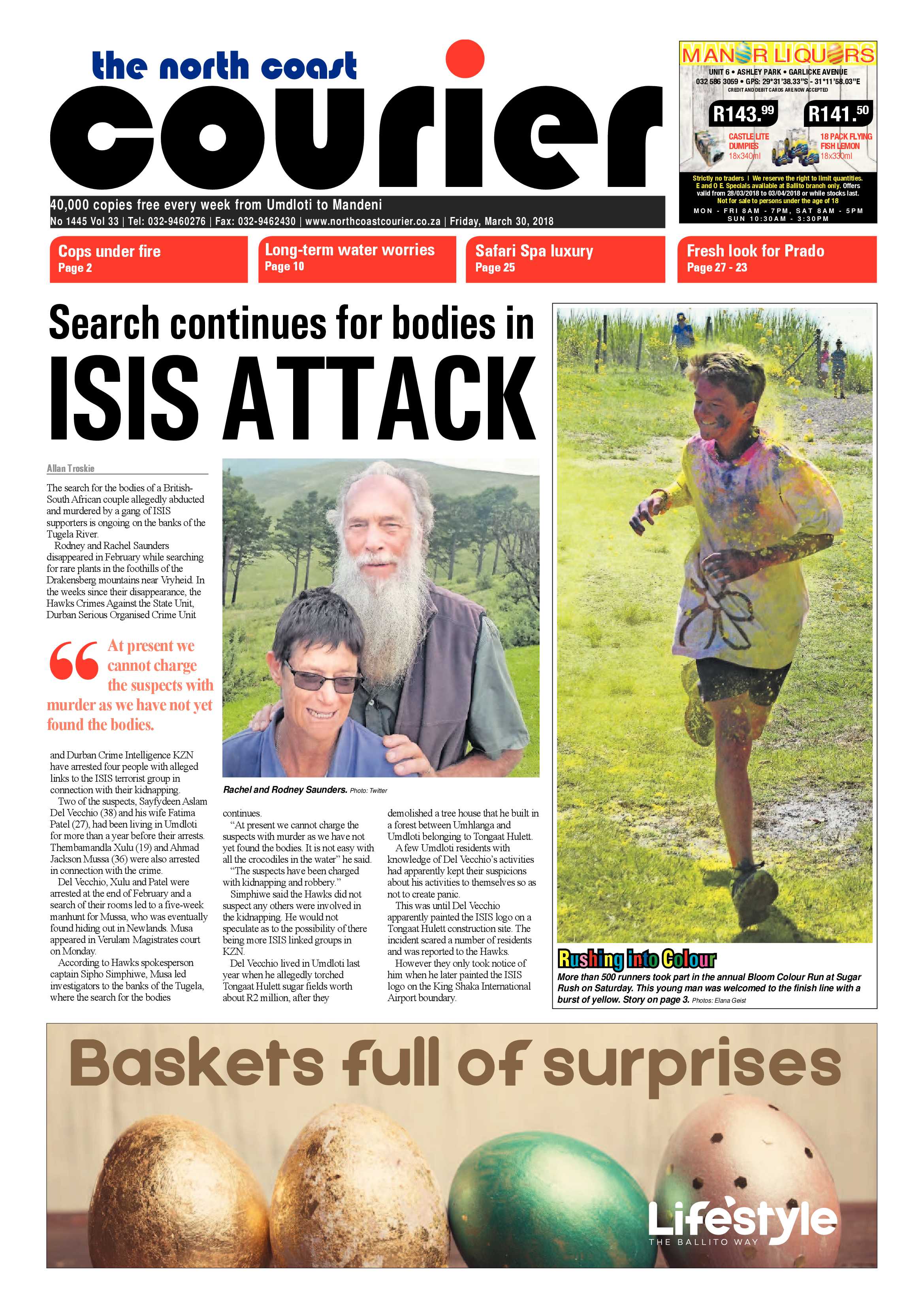 The North Coast Courier – 30 March 2018 page 1