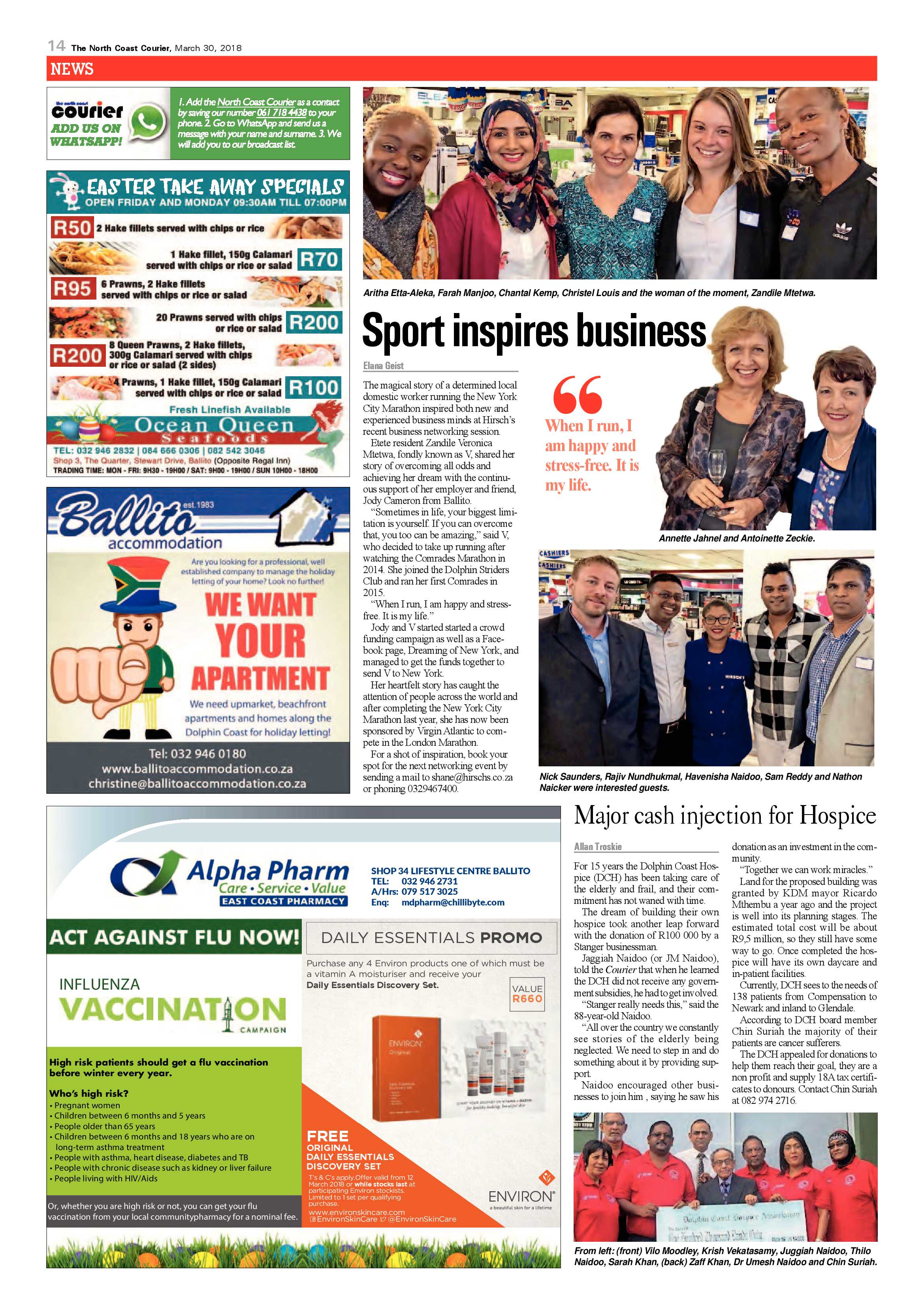 The North Coast Courier – 30 March 2018 page 14