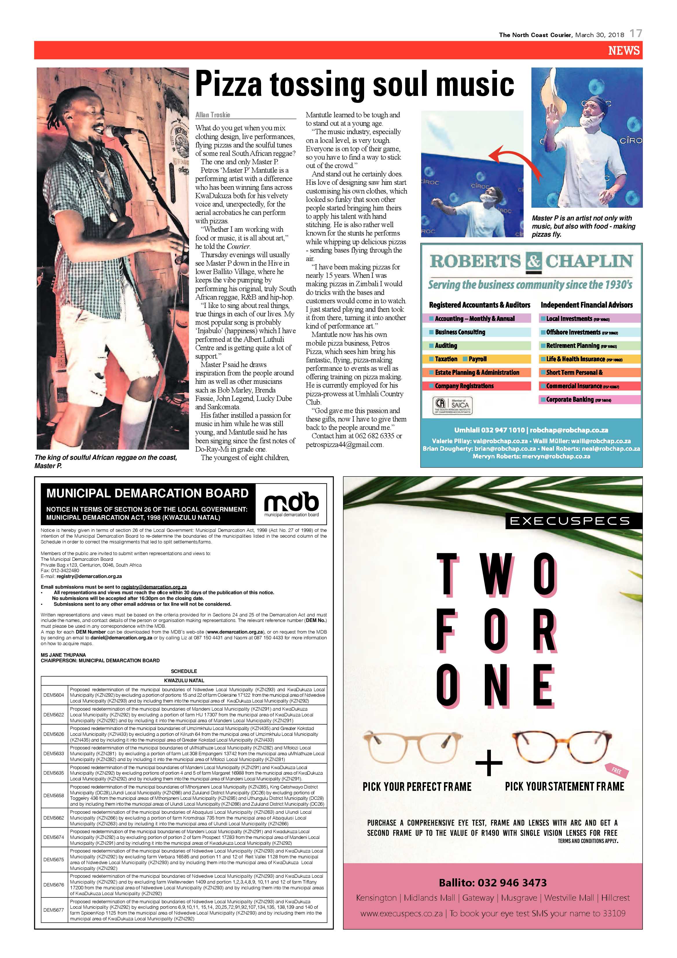 The North Coast Courier – 30 March 2018 page 17