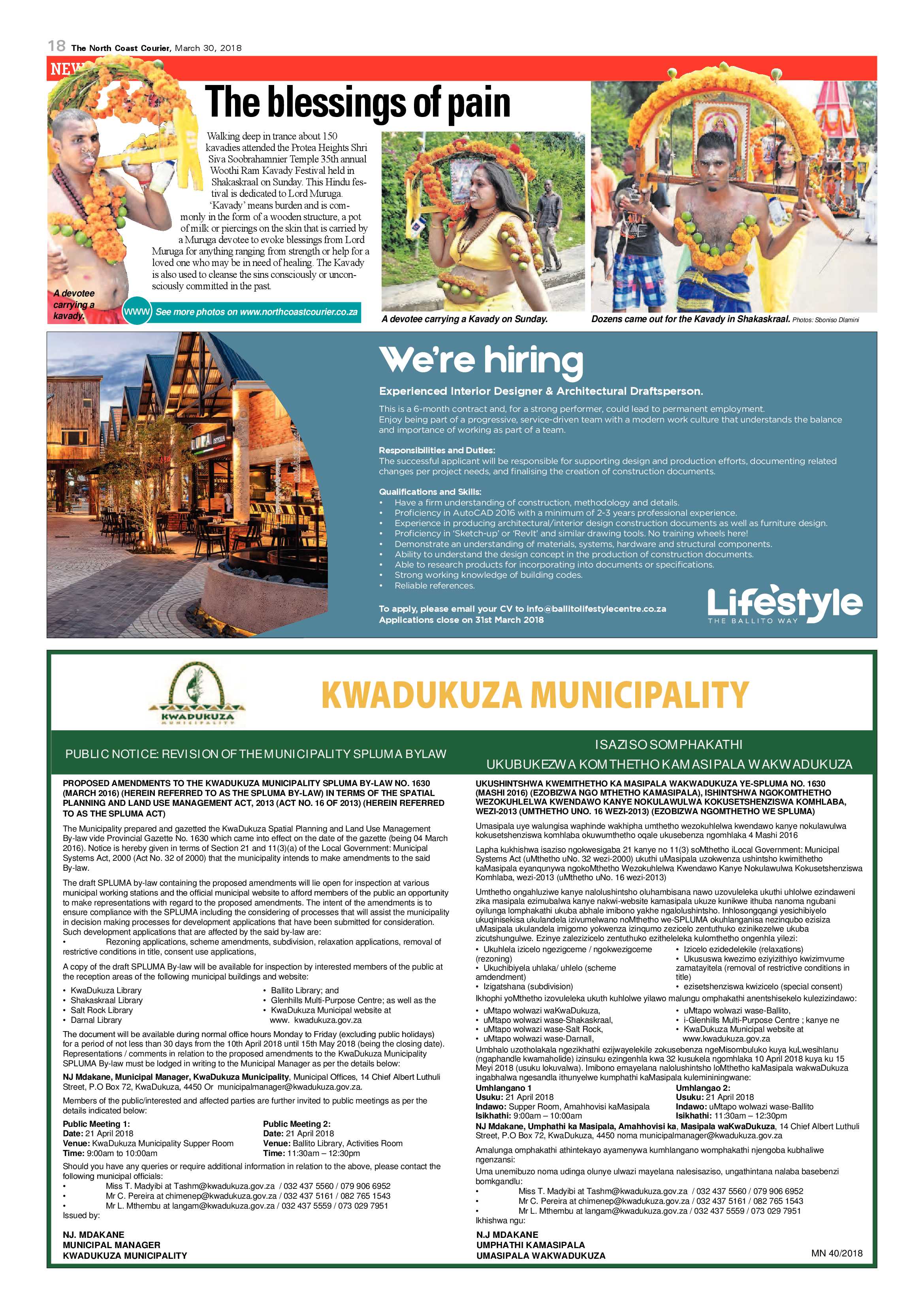 The North Coast Courier – 30 March 2018 page 18