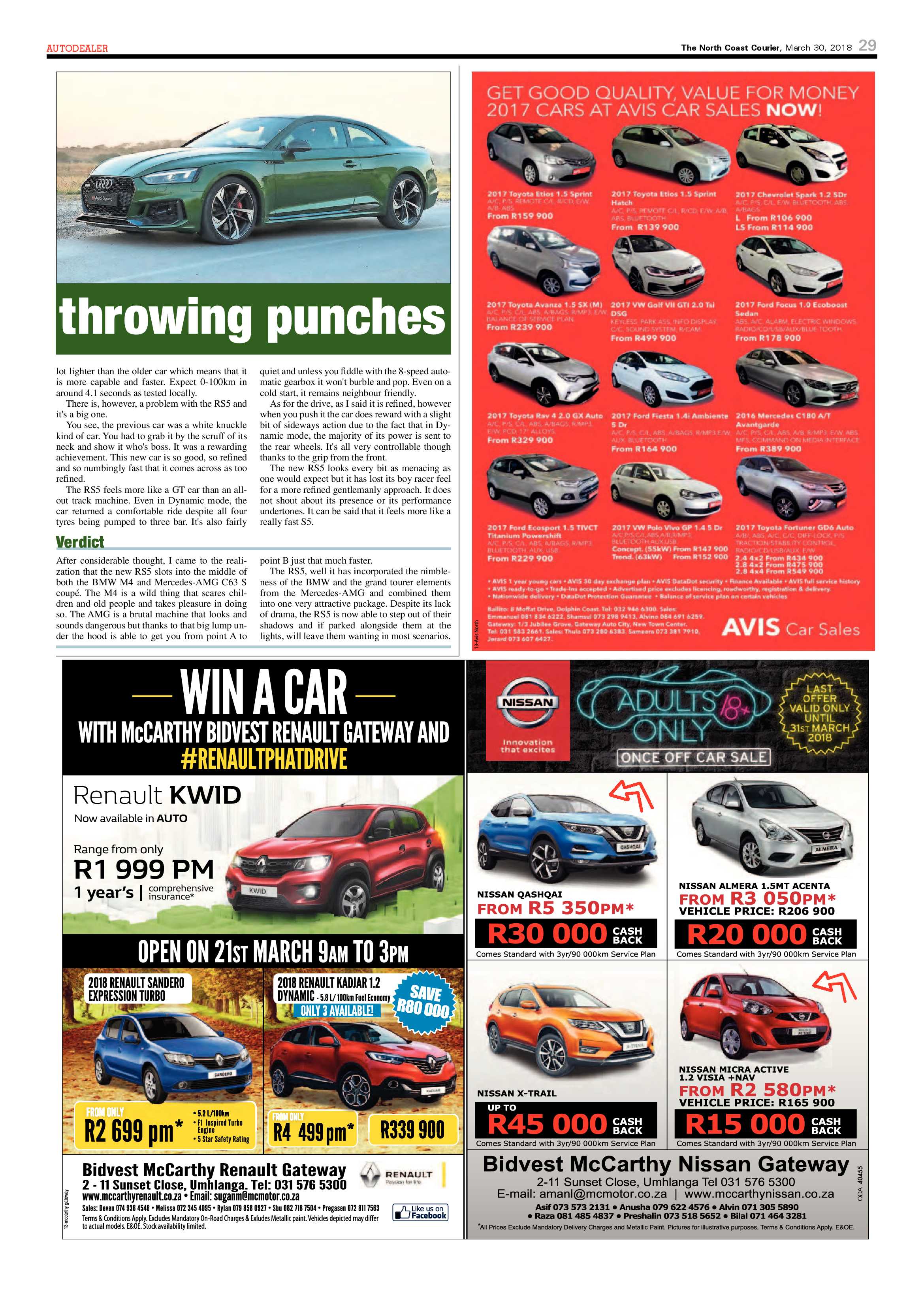 The North Coast Courier – 30 March 2018 page 29