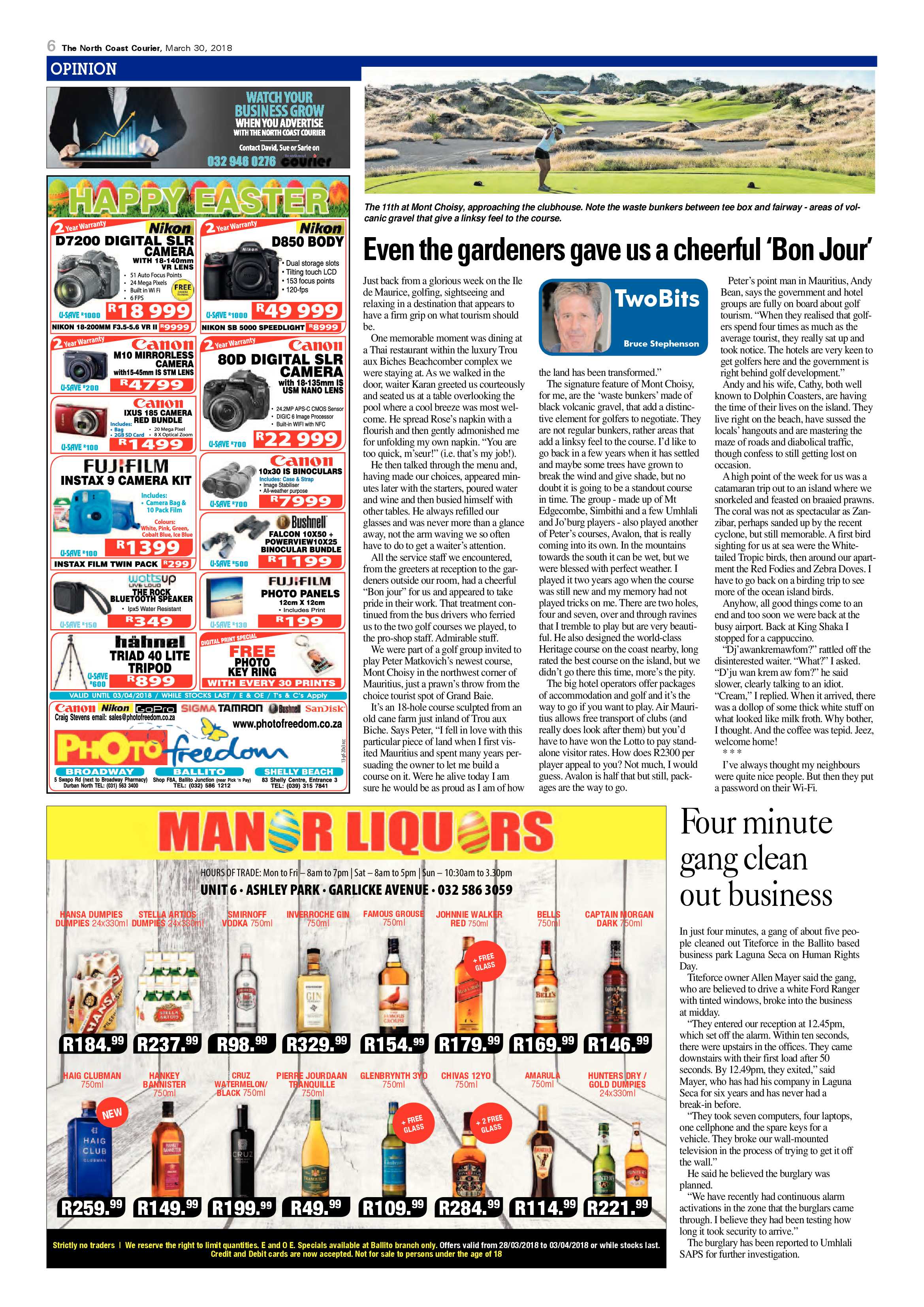 The North Coast Courier – 30 March 2018 page 6