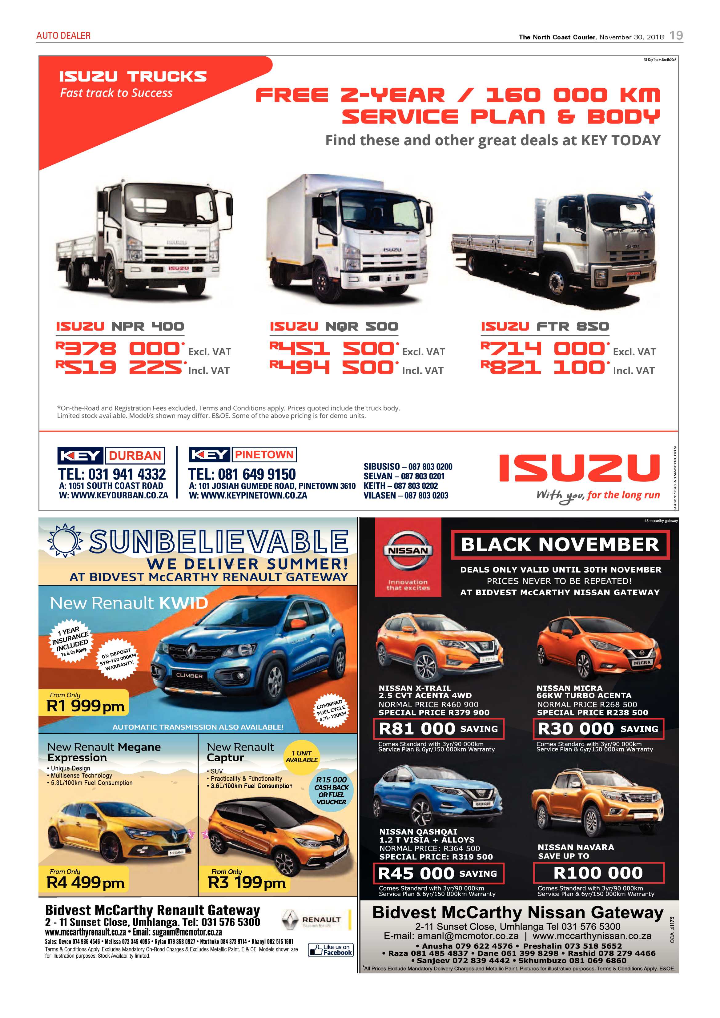 The North Coast Courier – 30 November 2018 page 19