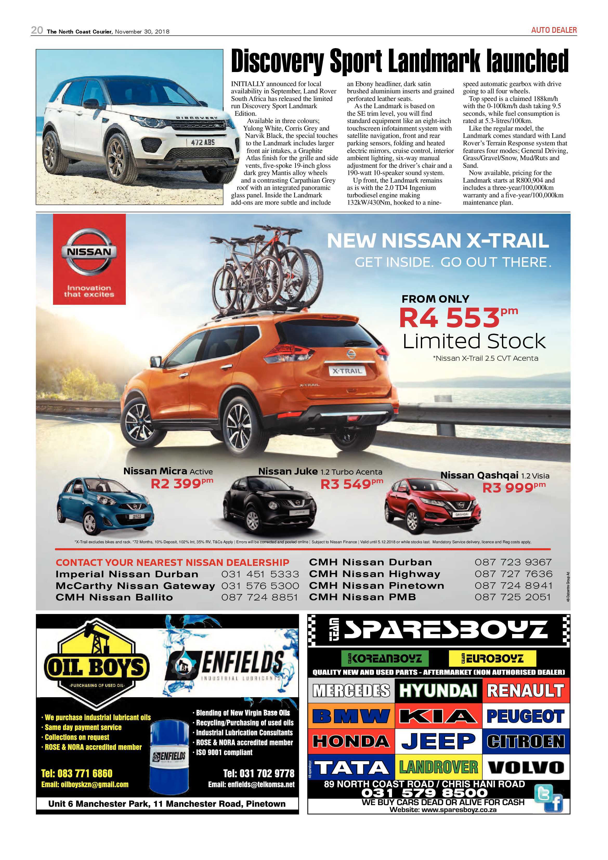 The North Coast Courier – 30 November 2018 page 20
